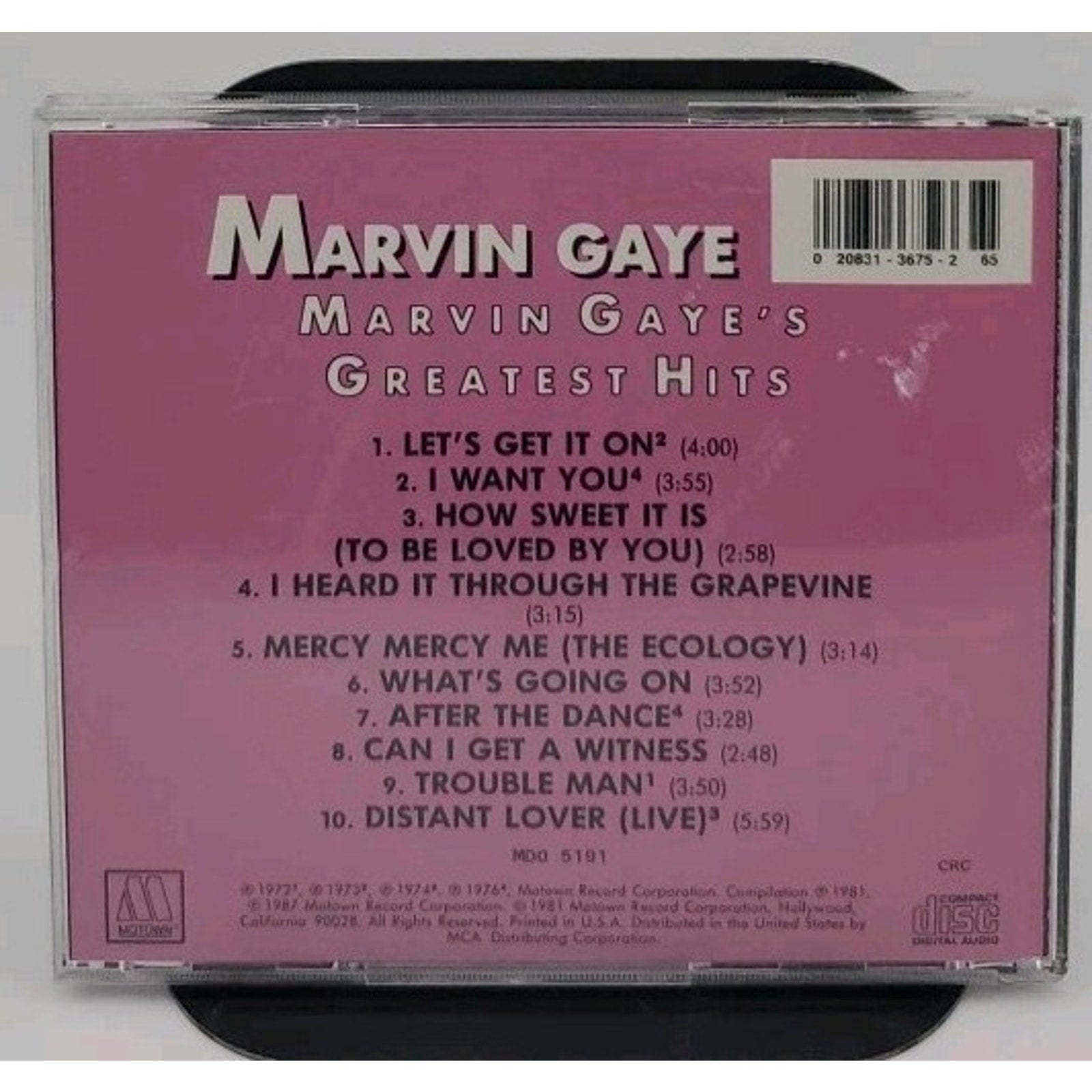 Marvin Gaye's Greatest Hits - Marvin Gaye (CD, Music, 1987)
