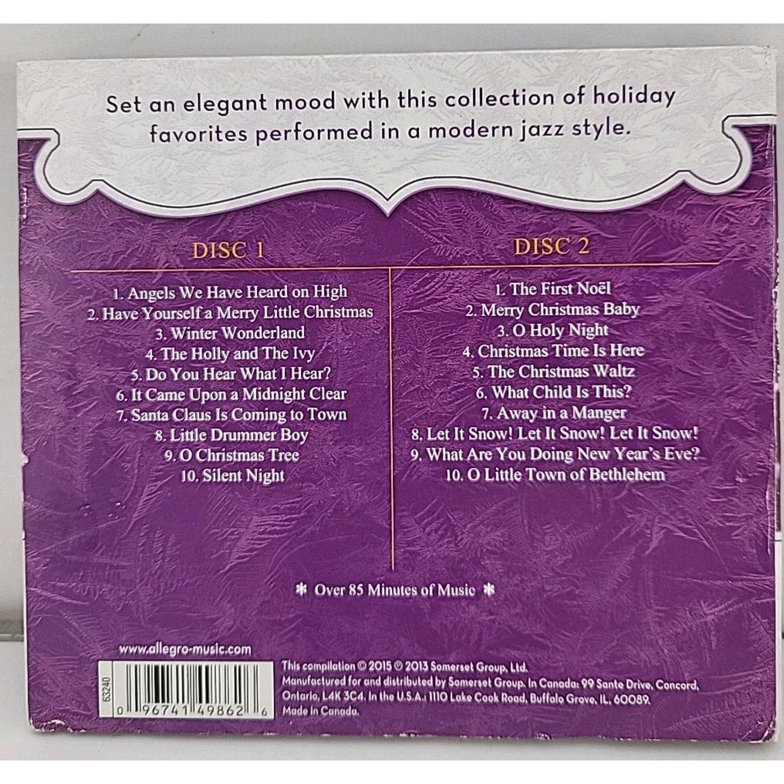 Smooth Jazz Christmas [Allegro] [Digipak] by Various Artists (CD, 2 Discs,...