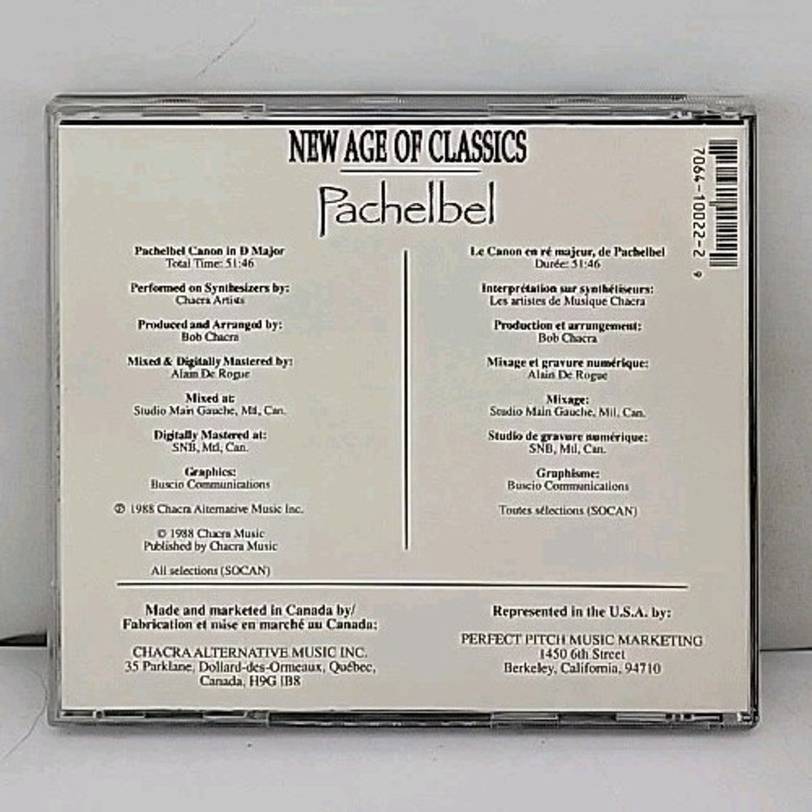 Pachelbel with Ocean Sounds by Chacra Artists (CD, Nov-1995, Chacra Artists)