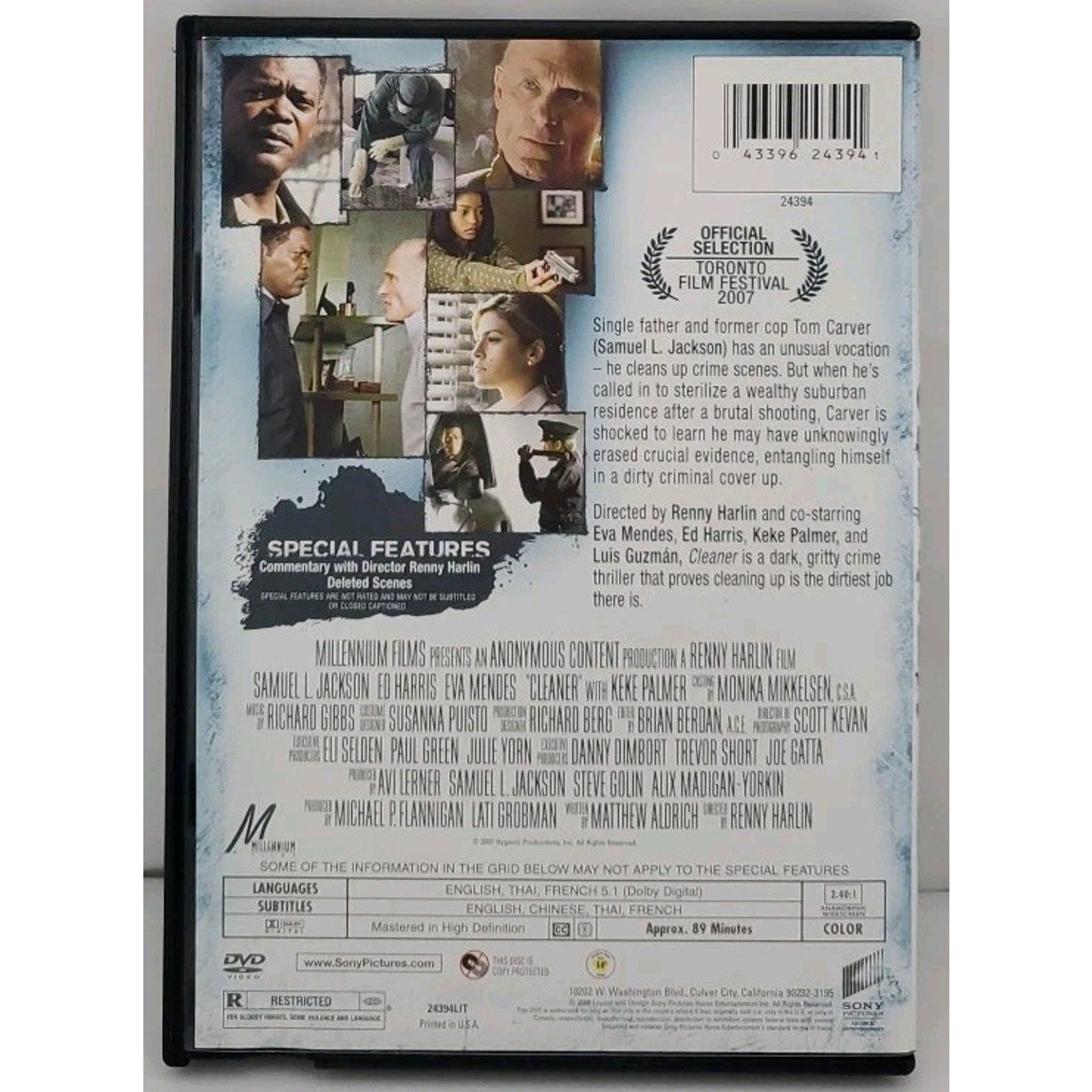 Cleaner (DVD, 2008) Sony Pictures, Renny Harlin, Samuel L. Jackson, Ed Harris