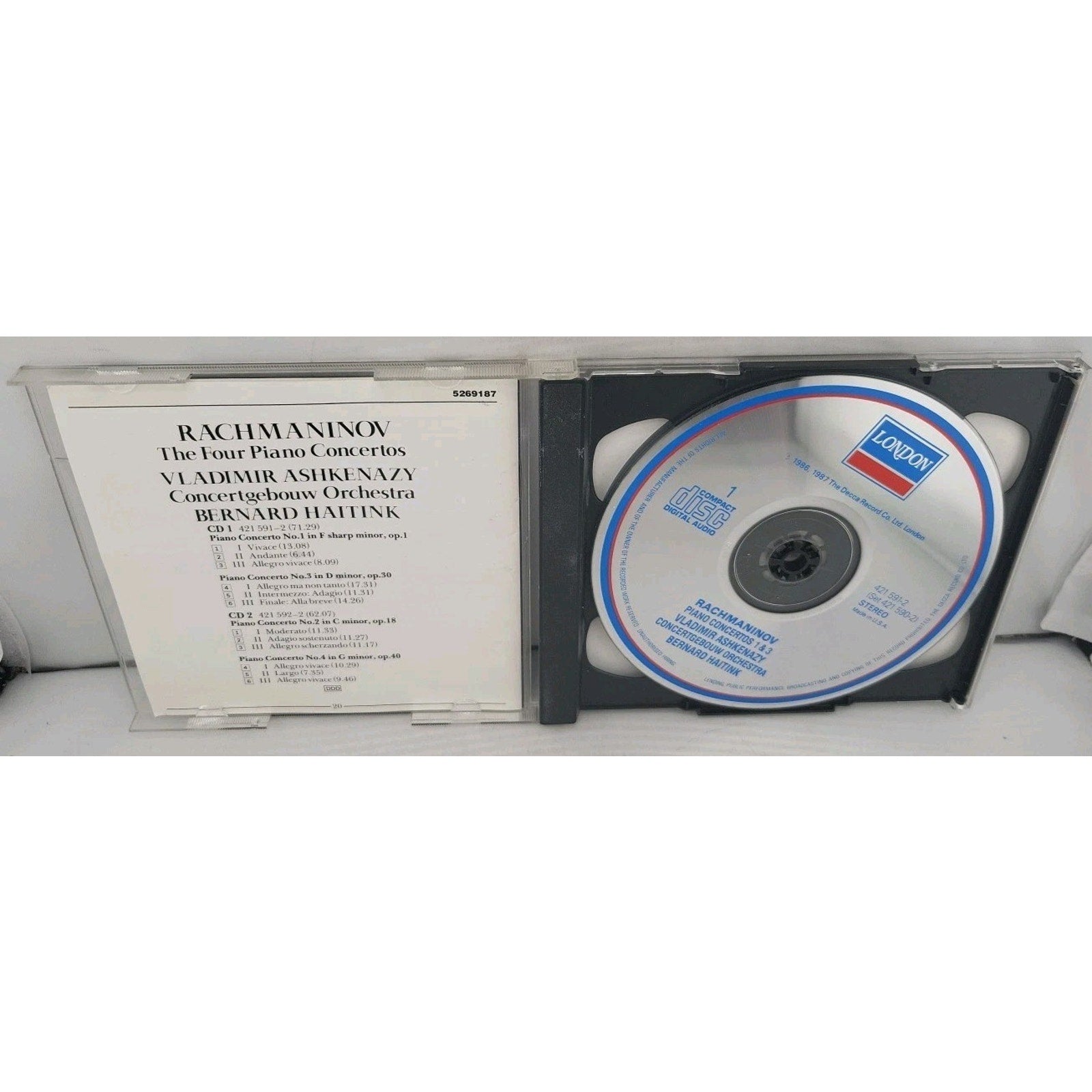 Rachmaninov: The 4 Piano Concertos (2-Disc, CD, 1988)