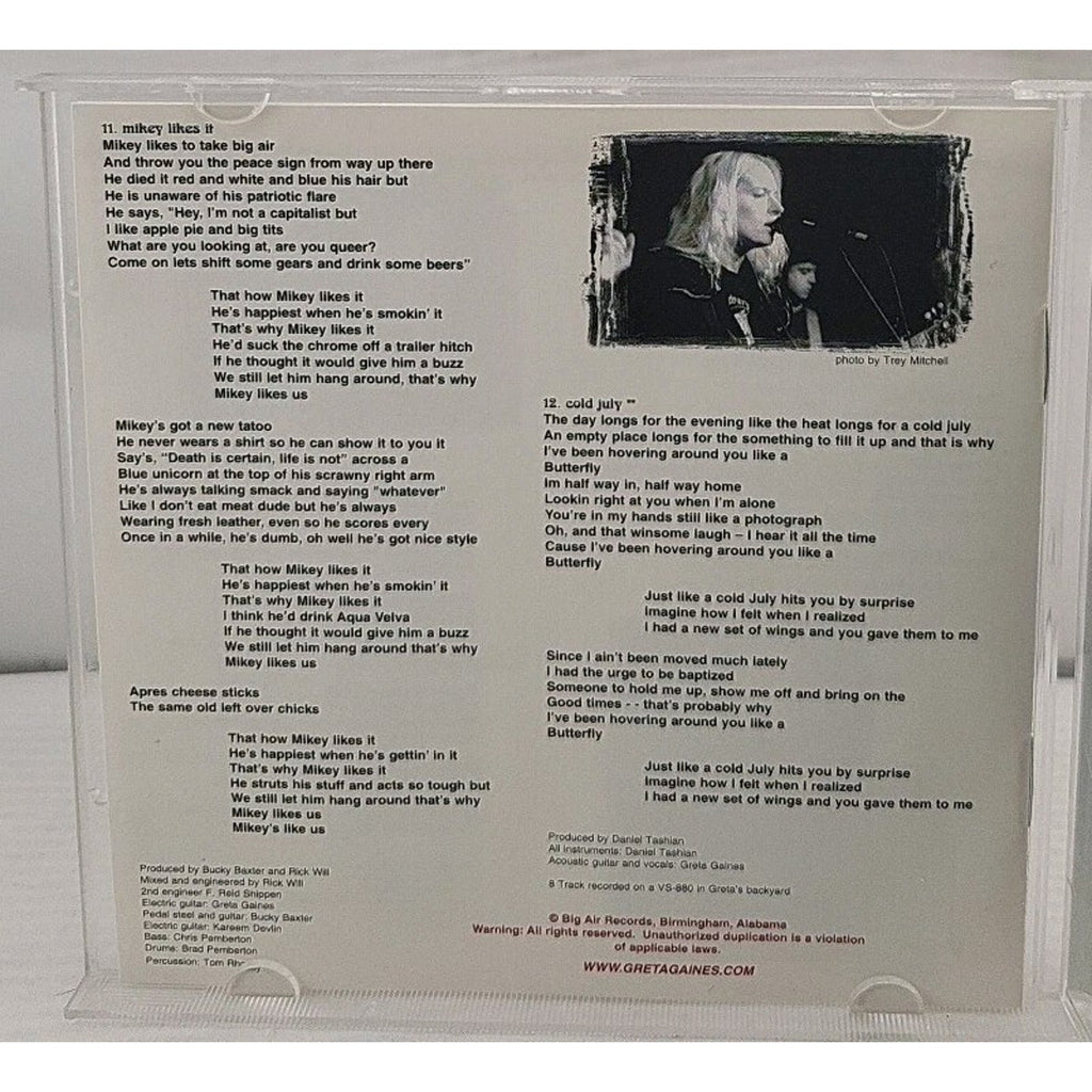 Greta Gaines by Greta Gaines (CD, Aug-1999, Big Air Records)