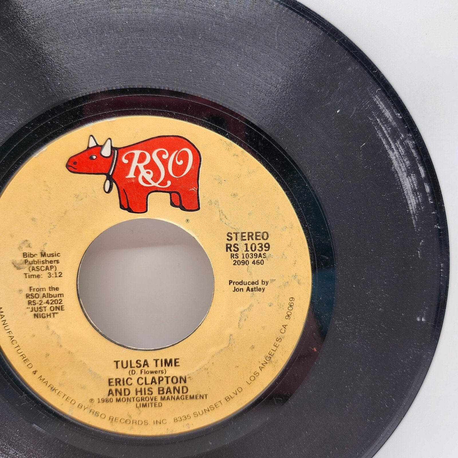 Tulsa Time / Cocaine by Eric Clapton (Record) - RS 1039