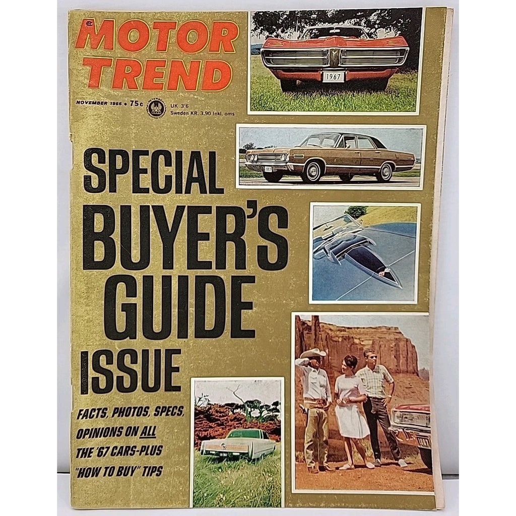 Motor Trend Magazine November 1966 Vol. 18 No. 11