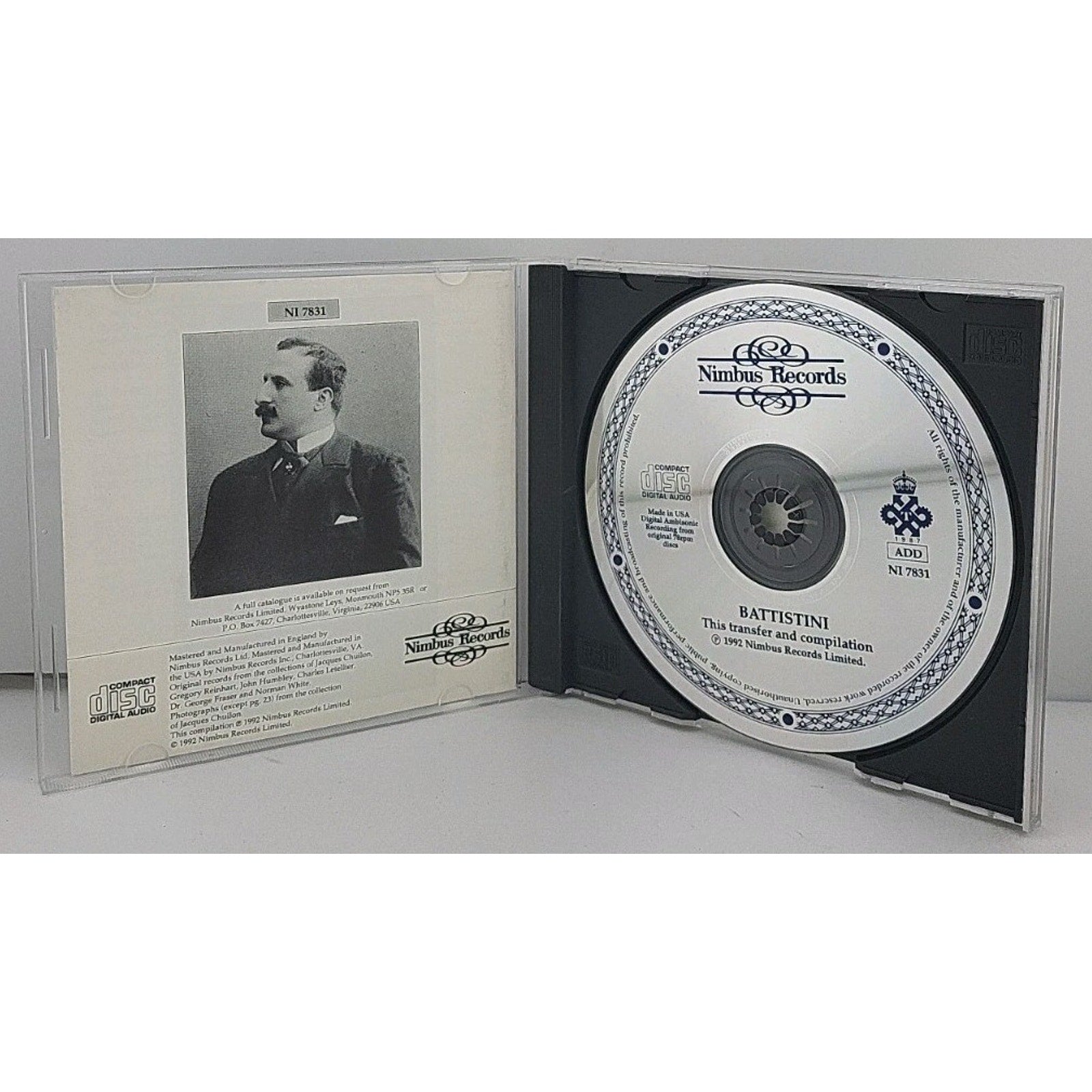 Mattia Battistini - Prima Voce CD Nimbus