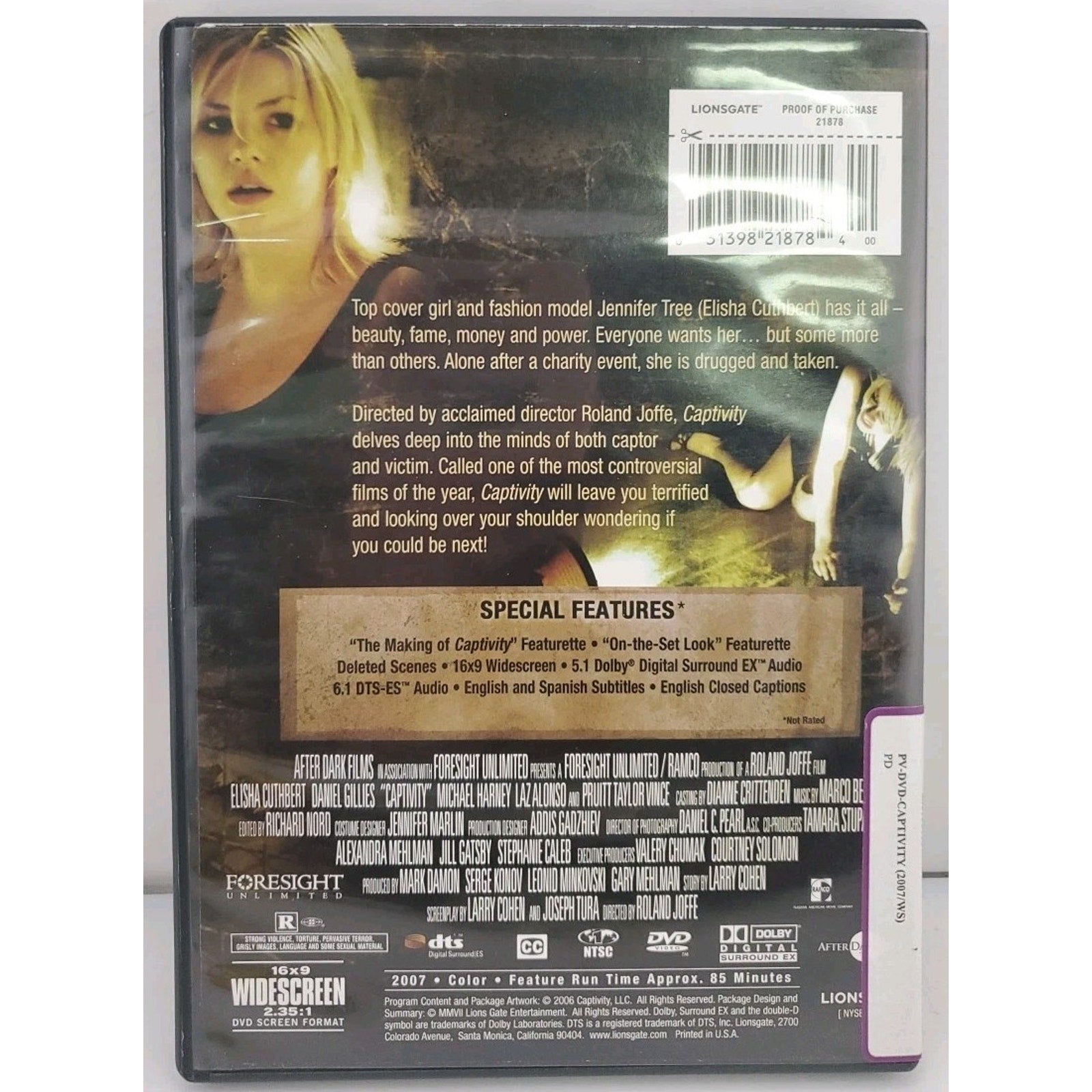Captivity (DVD, 2007)