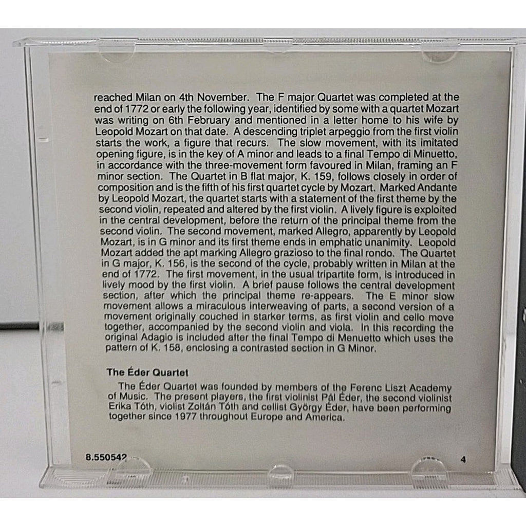Mozart,W. A., Mozart: String Quartets: Volume 3, Audio CD