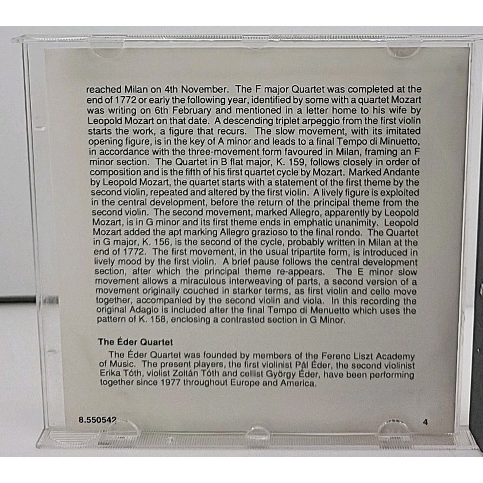 Mozart,W. A., Mozart: String Quartets: Volume 3, Audio CD