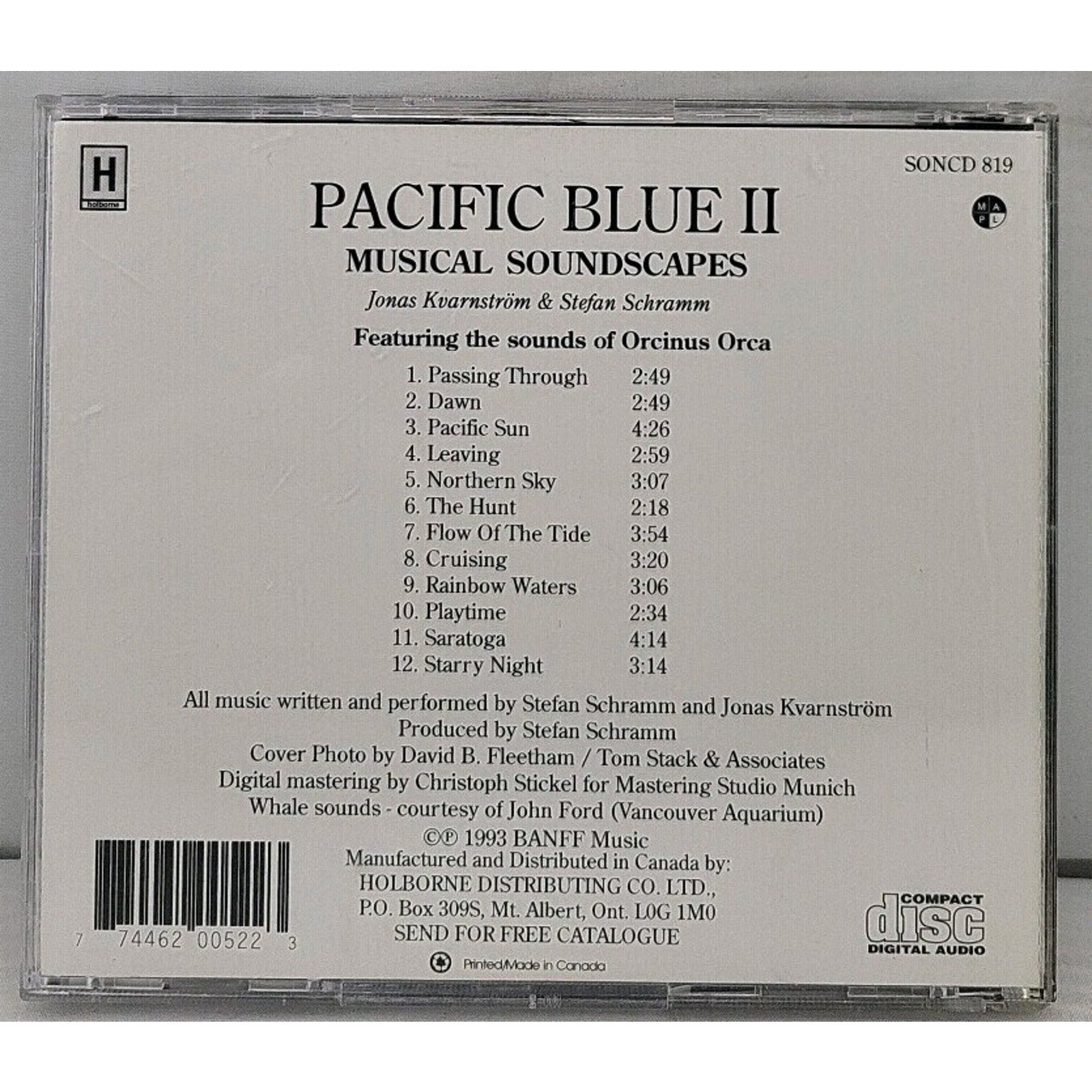 Pacific Blue, Vol. 2 by Stefan Schramm (CD, Mar-1994, Sounds Of Nature)