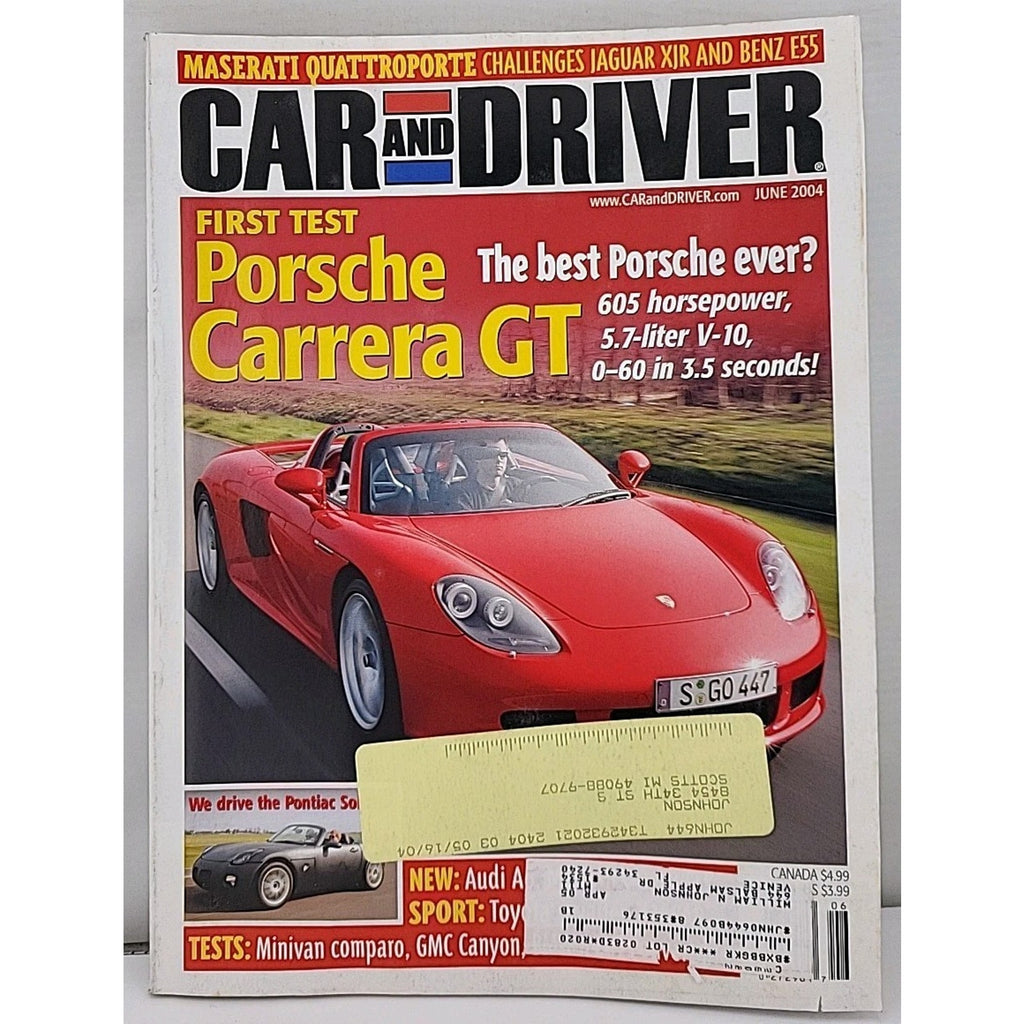 Car And Driver Magazine - June 2004 - Volume 49 Number 12
