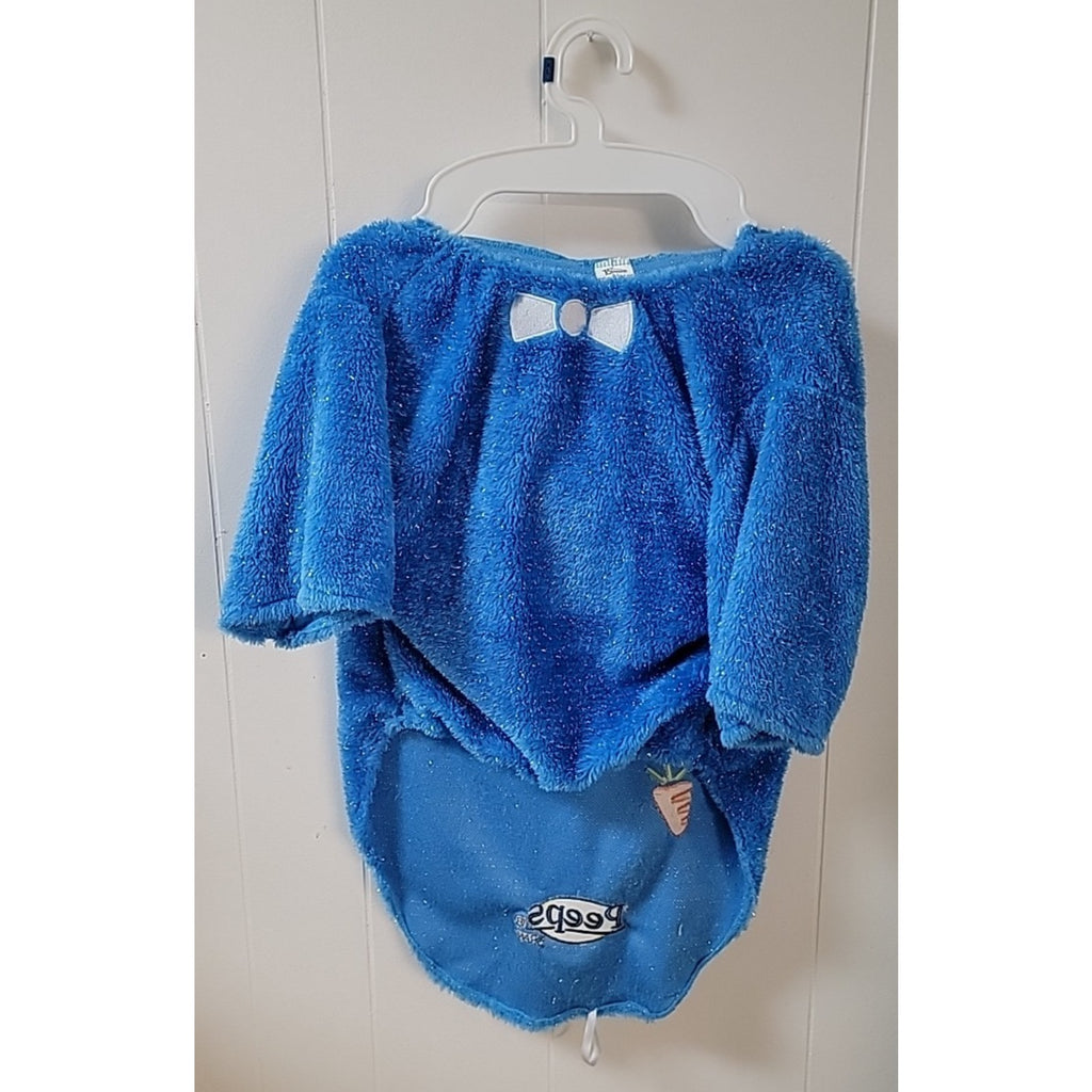 Peeps Bunny Hoodie Blue Sparkle Plush Size XL