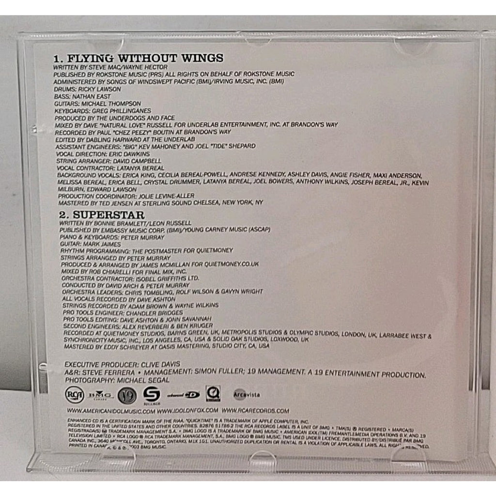 Flying Without Wings by Ruben Studdard (CD Single, 2003)