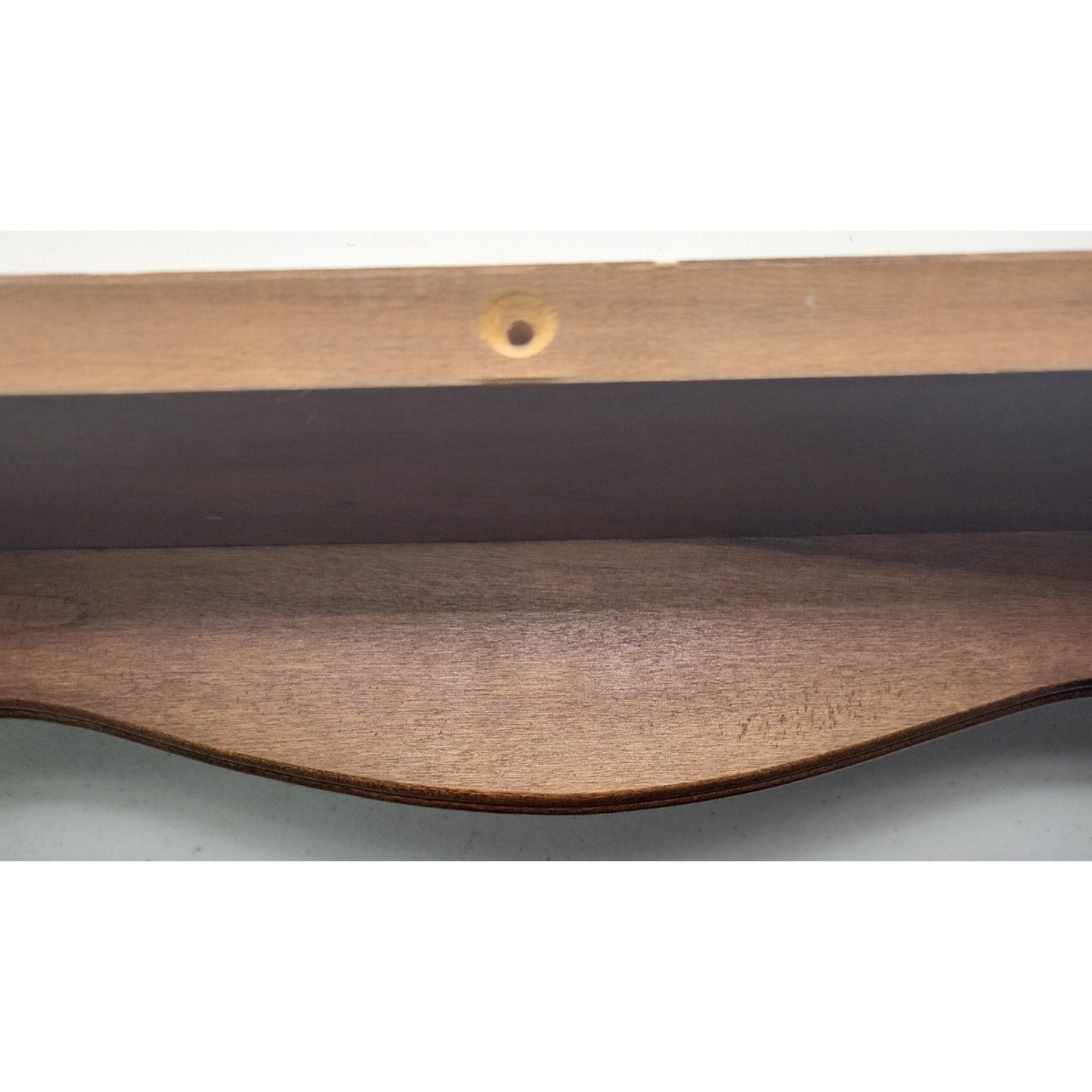 Vtg 970's-1980's Wooden Shelf with beautiful Floral Carved Detailed Sturdy