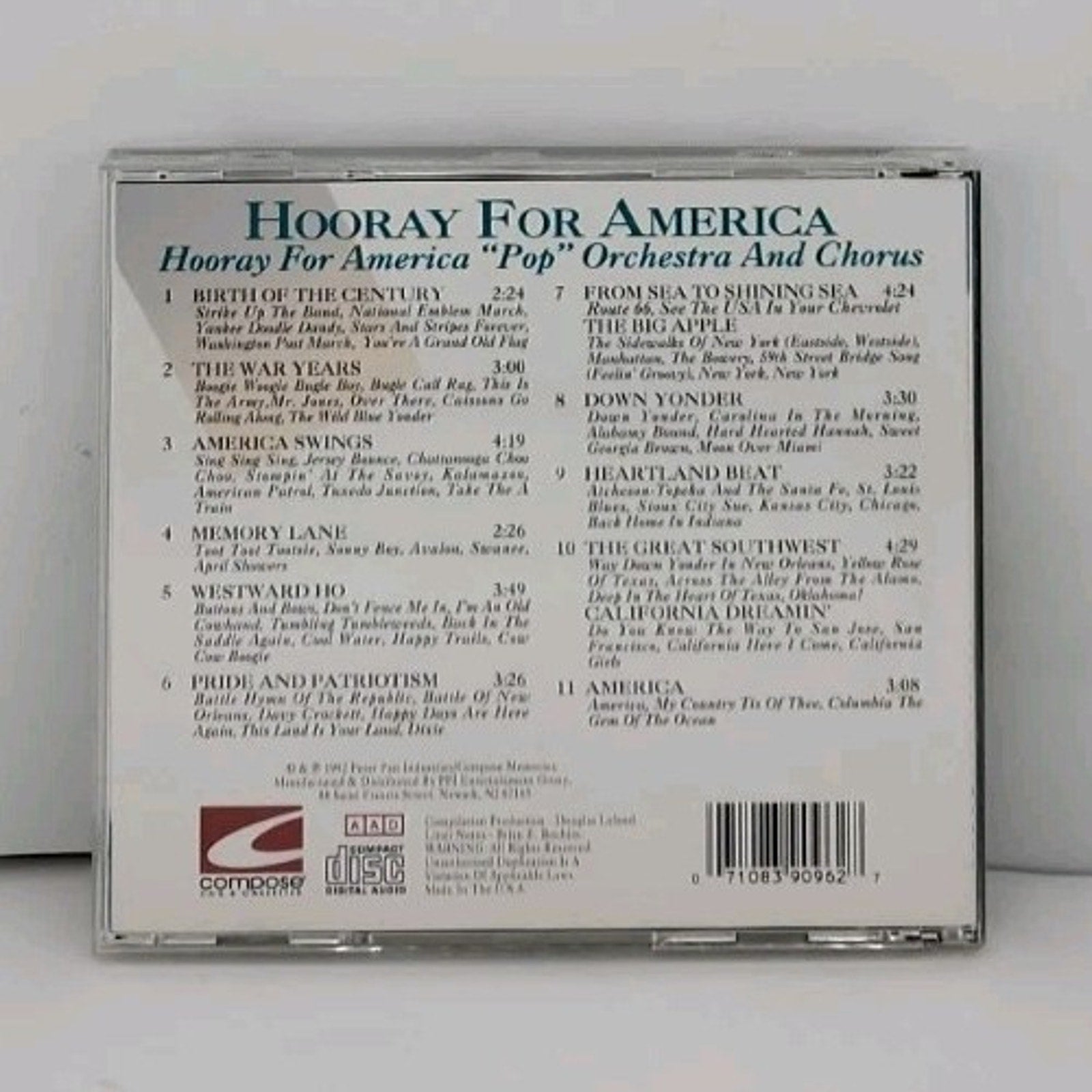 Hooray For America "Pop" Orchestra And Chorus CD 1992