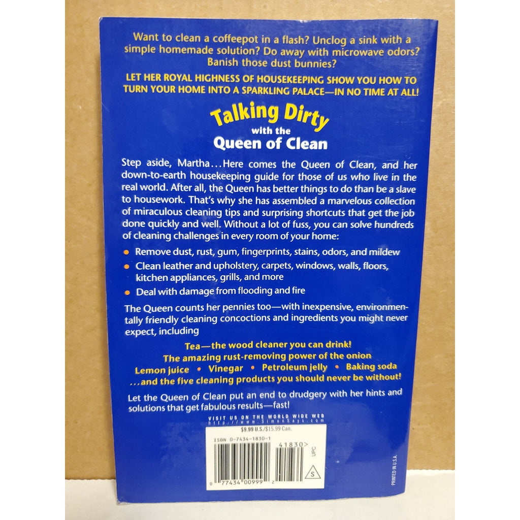 Talking Dirty With the Queen of Clean by Linda C. Cobb Paperback Book