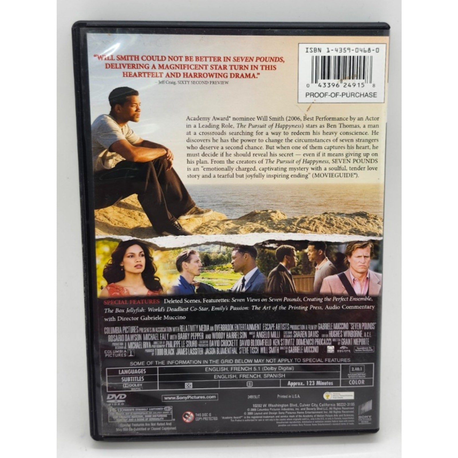 Seven Pounds (DVD, 2009)