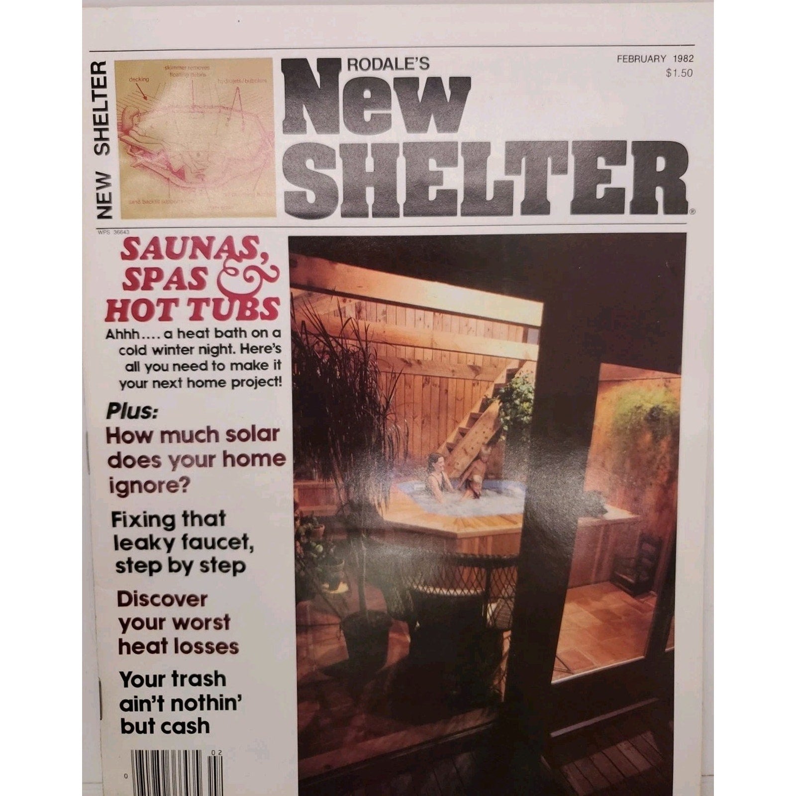 Rodale's New Shelter Magazine February 1982 Saunas, Spas And Hot Tubs