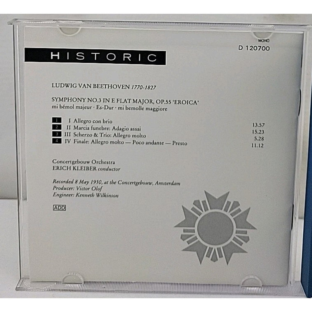 Erich Kleiber - Beethoven Symphony No. 3 - CD