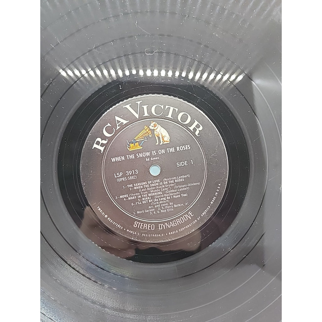 Ed Ames- When The Snow Is On The Roses, 1967 LSP-3913 LPM 3913 Vinyl 12''
