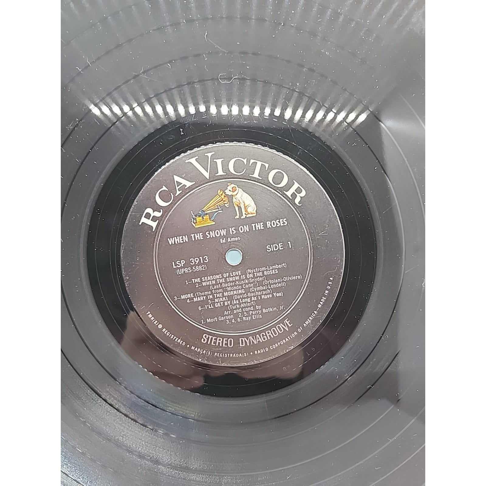 Ed Ames- When The Snow Is On The Roses, 1967 LSP-3913 LPM 3913 Vinyl 12''