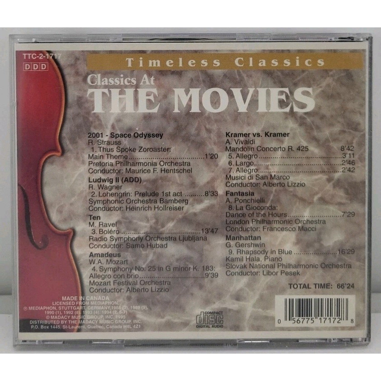 Classics At The Movies - Audio CD