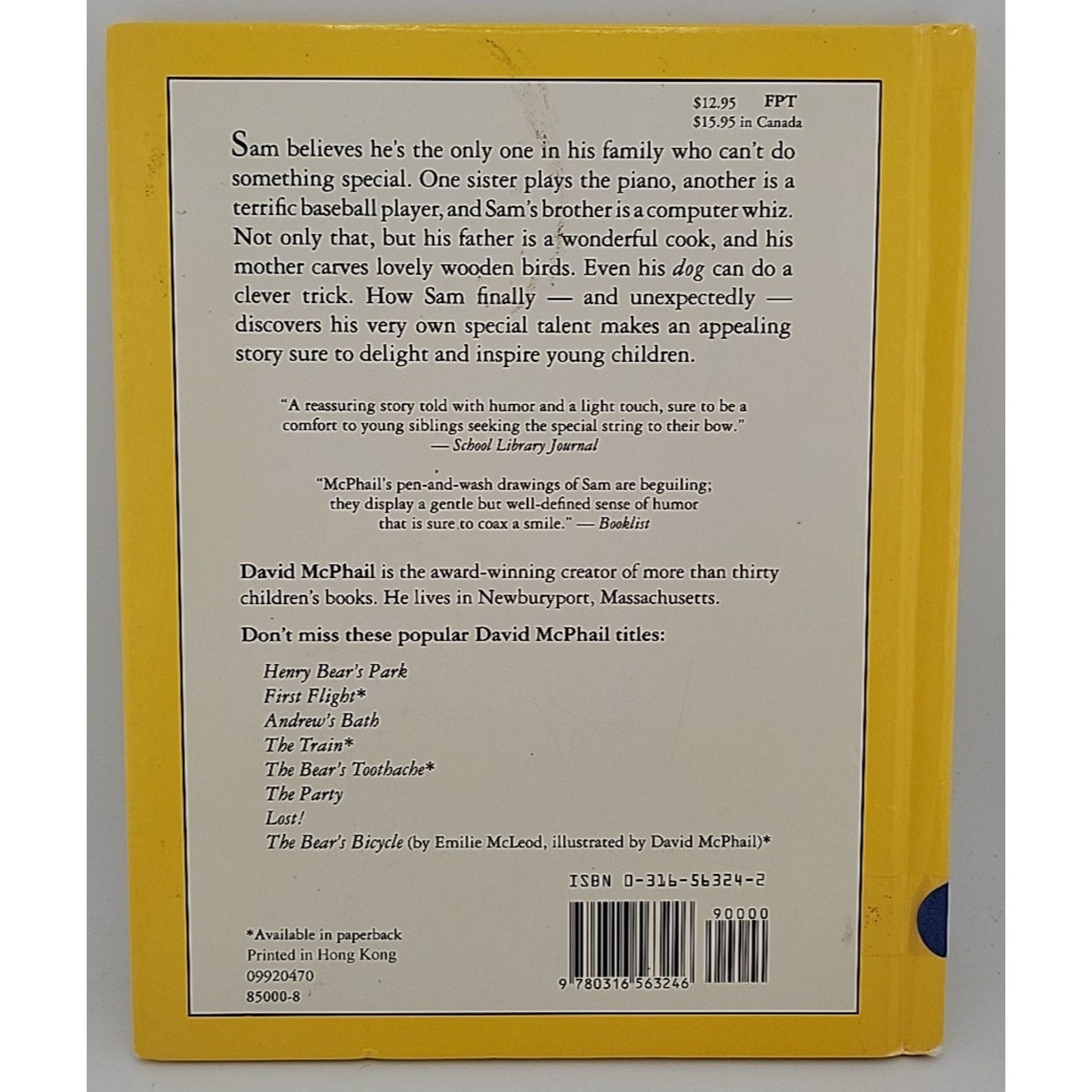 Something Special by David McPhail (1988, Hardcover)