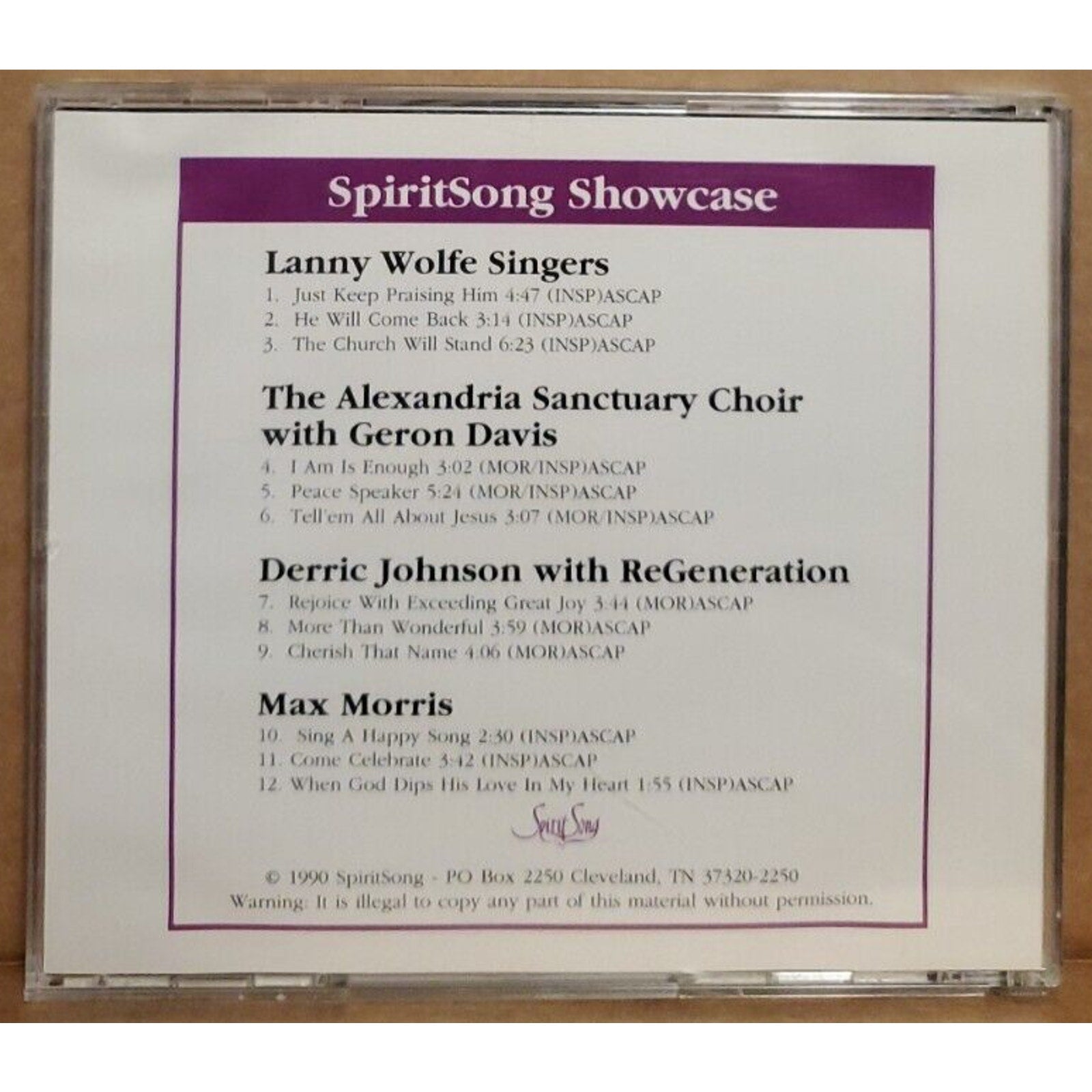 Spirit Song Showcase The Best In Christian Music (CD)