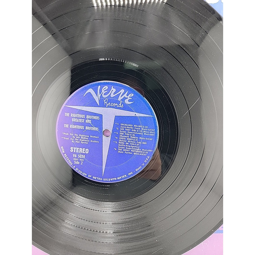 "The Righteous Brothers Greatest Hits" - 33RPM Vinyl - Verve VS 5020 - 1967