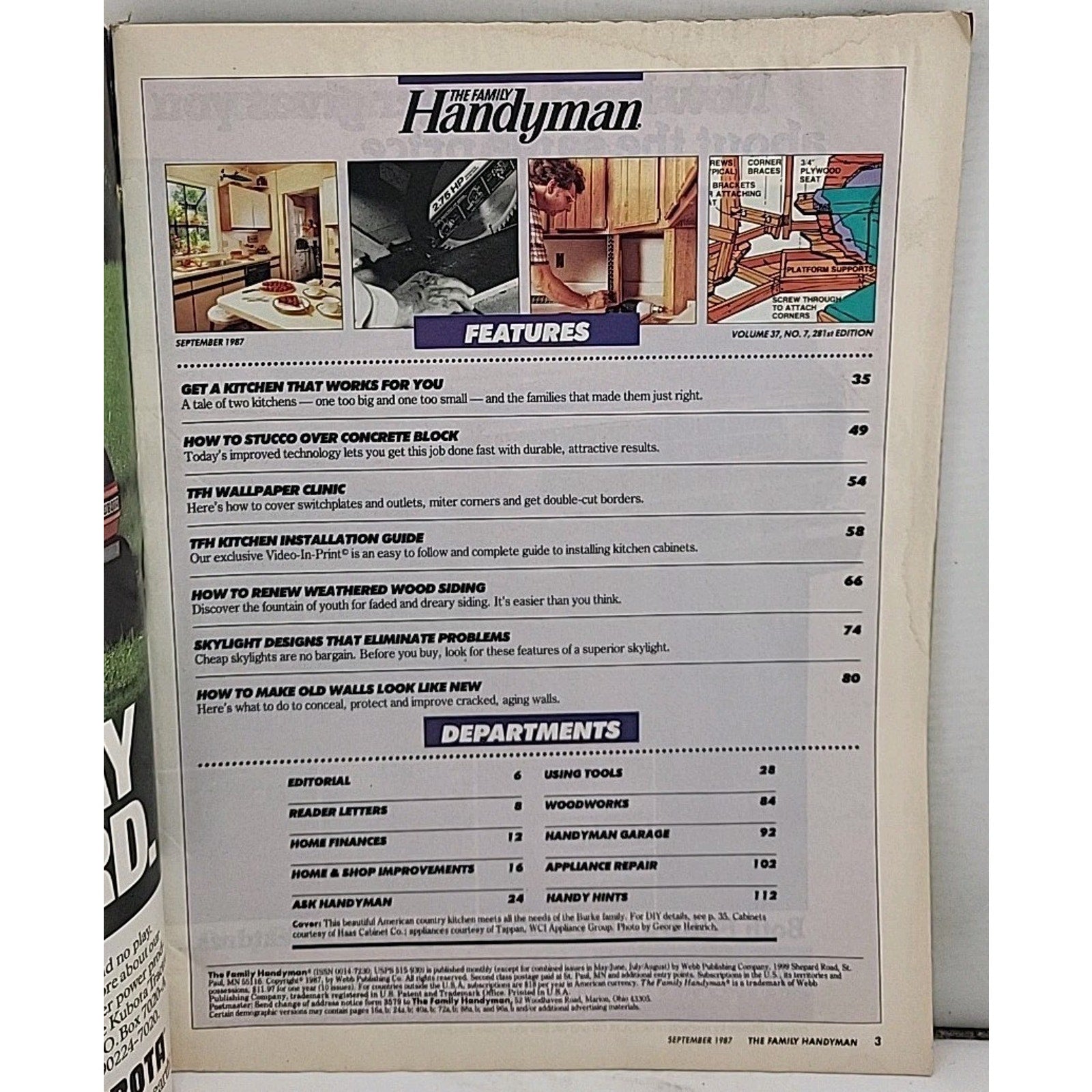 The Family Handyman Magazine - September 1987 - Volume 37 No. 7