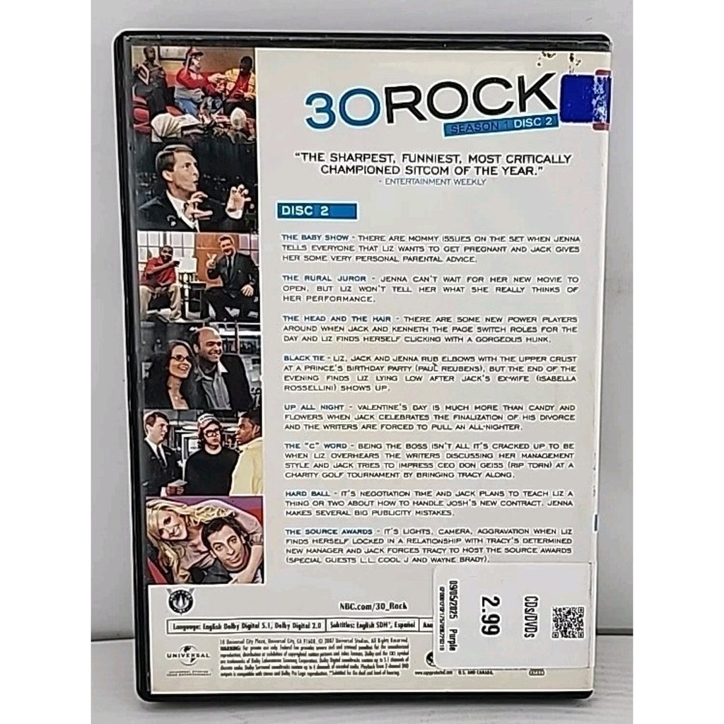 30 Rock Season 1 Disc 2 (DVD)