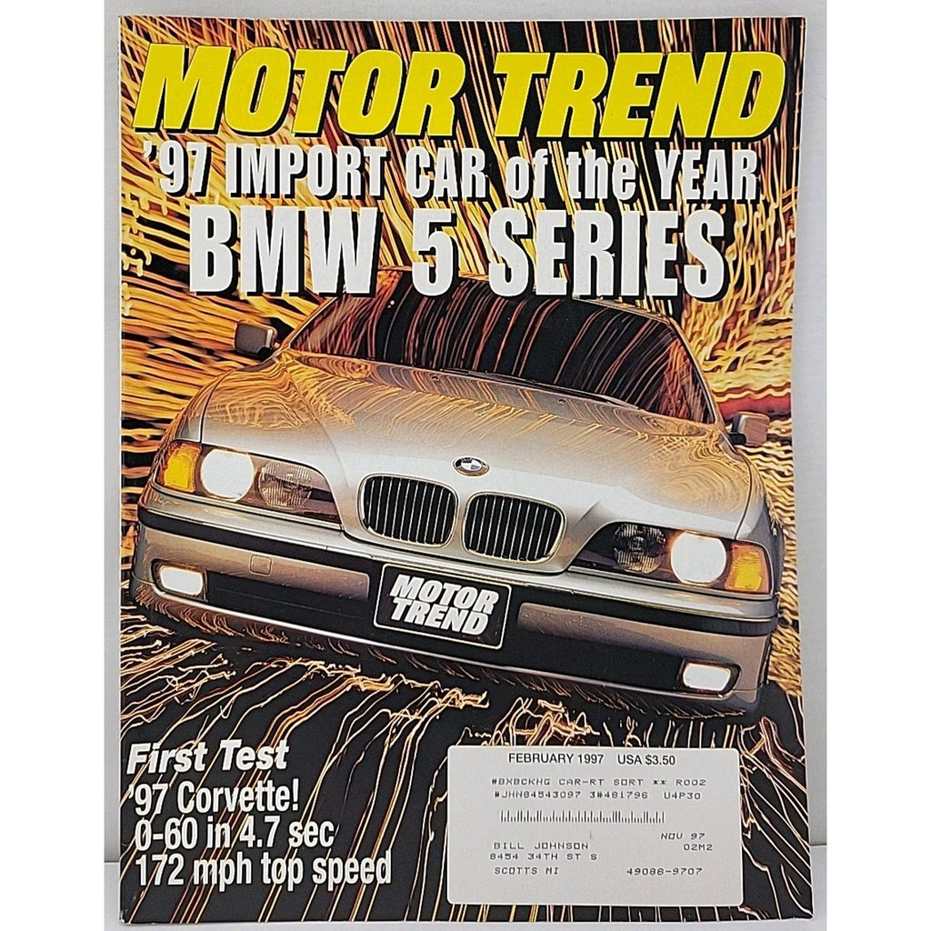 Motor Trend Magazine - February 1997 - Volume 49 Number 2
