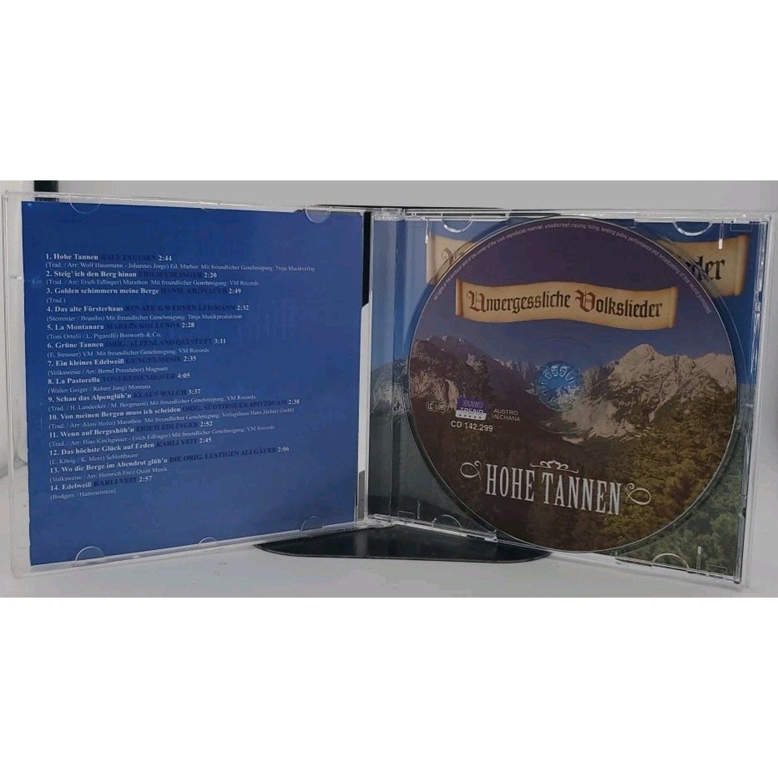 Unvergessliche Volkslieder - Hohe Tannen CD