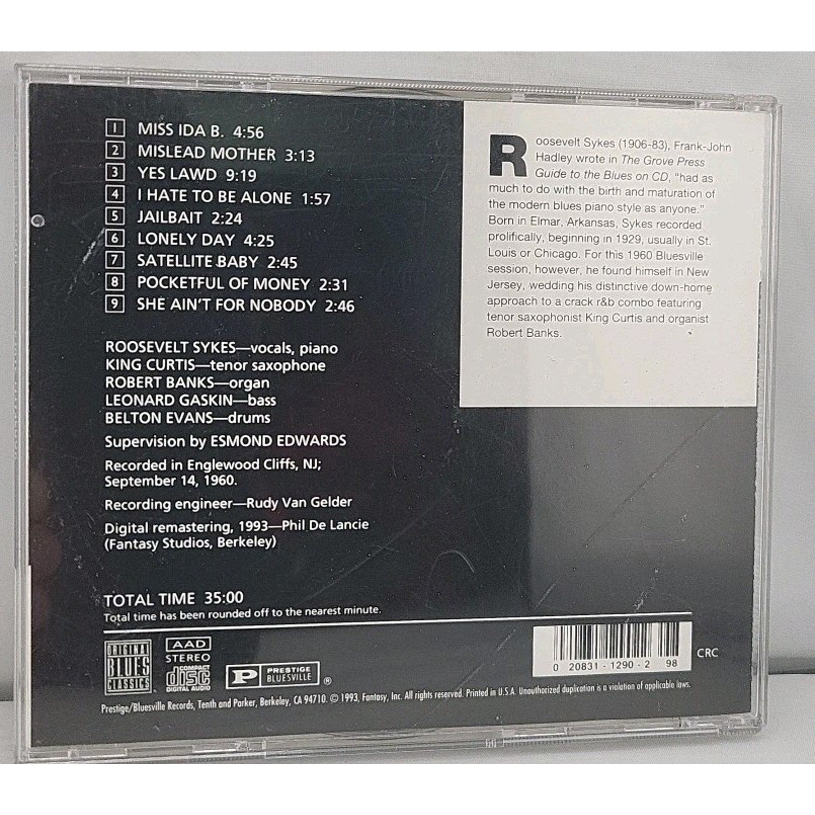 The Honeydripper by Roosevelt Sykes (CD, Jan-2007, Universal)