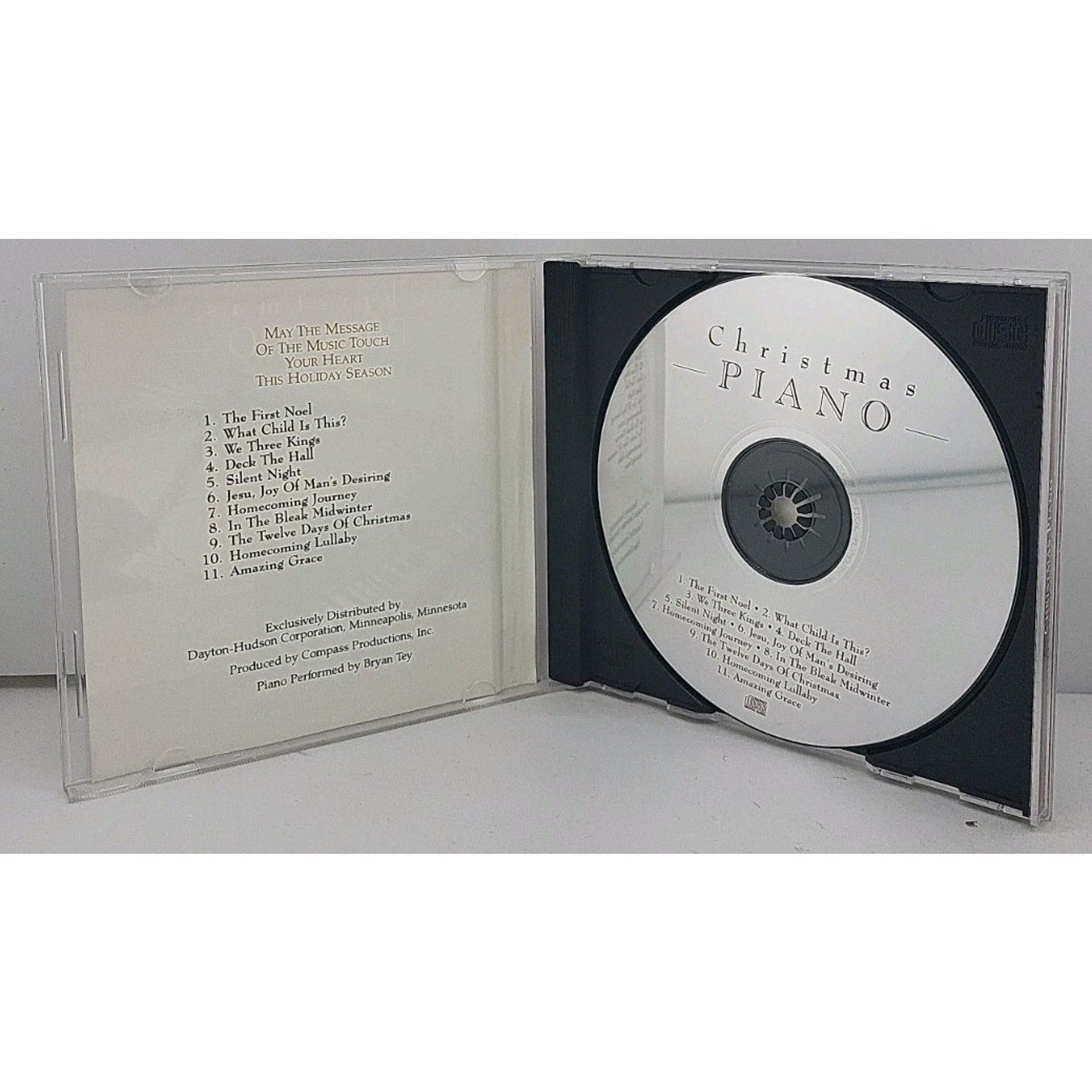 Christmas Piano Traditional Holiday Acoustic Music Carols CD