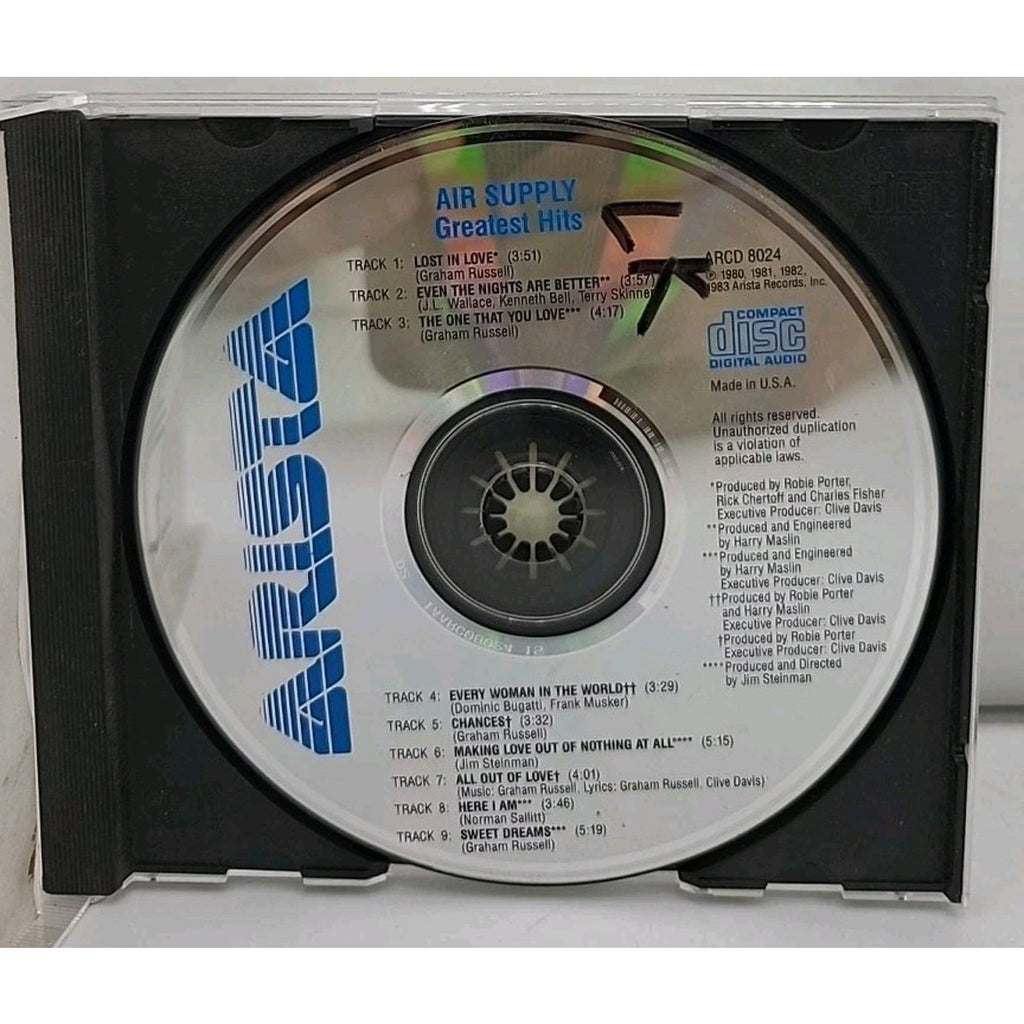 Greatest Hits by Air Supply (CD, 1984, Arista)