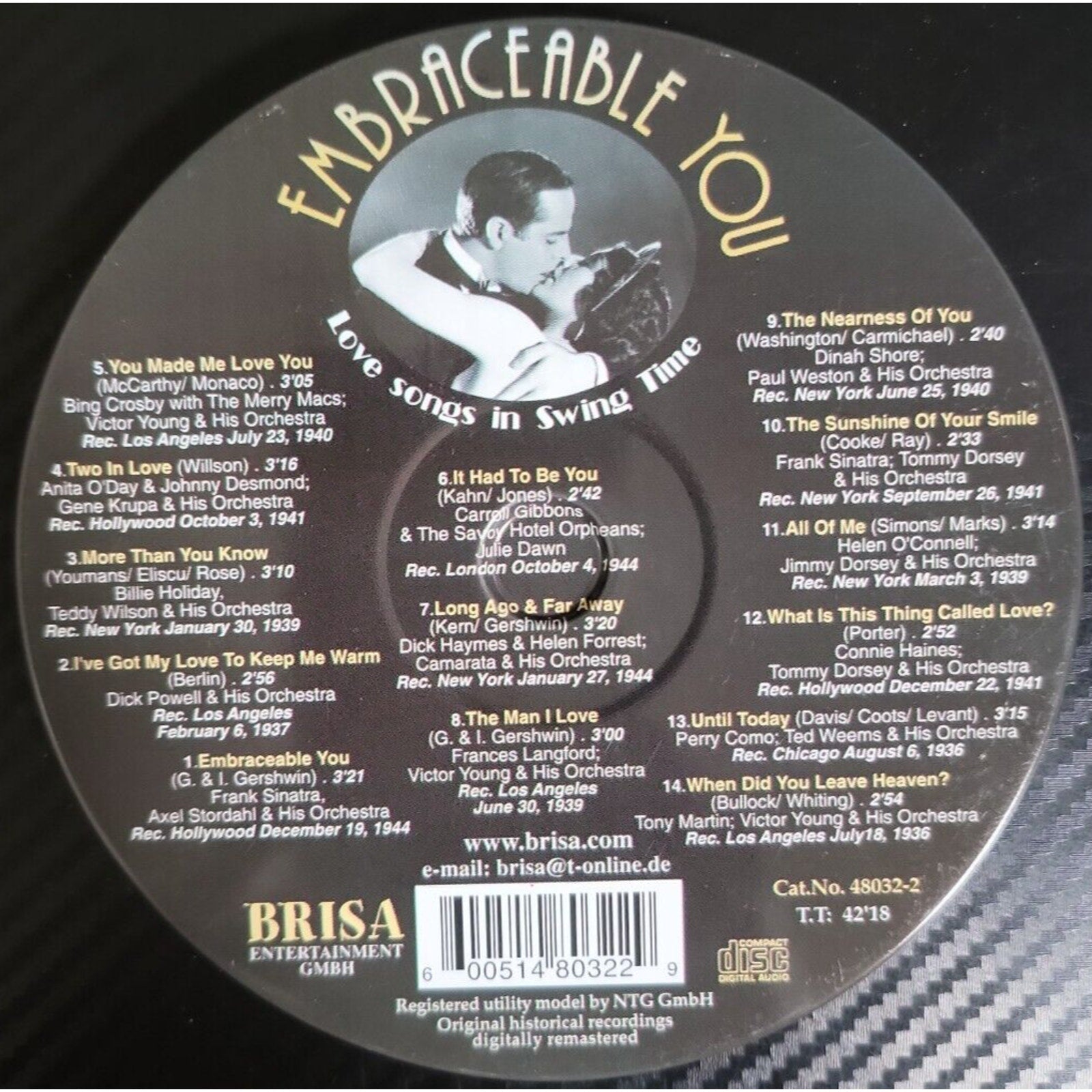 Embraceable You Love Songs In Swing Time (CD In Tin Case)