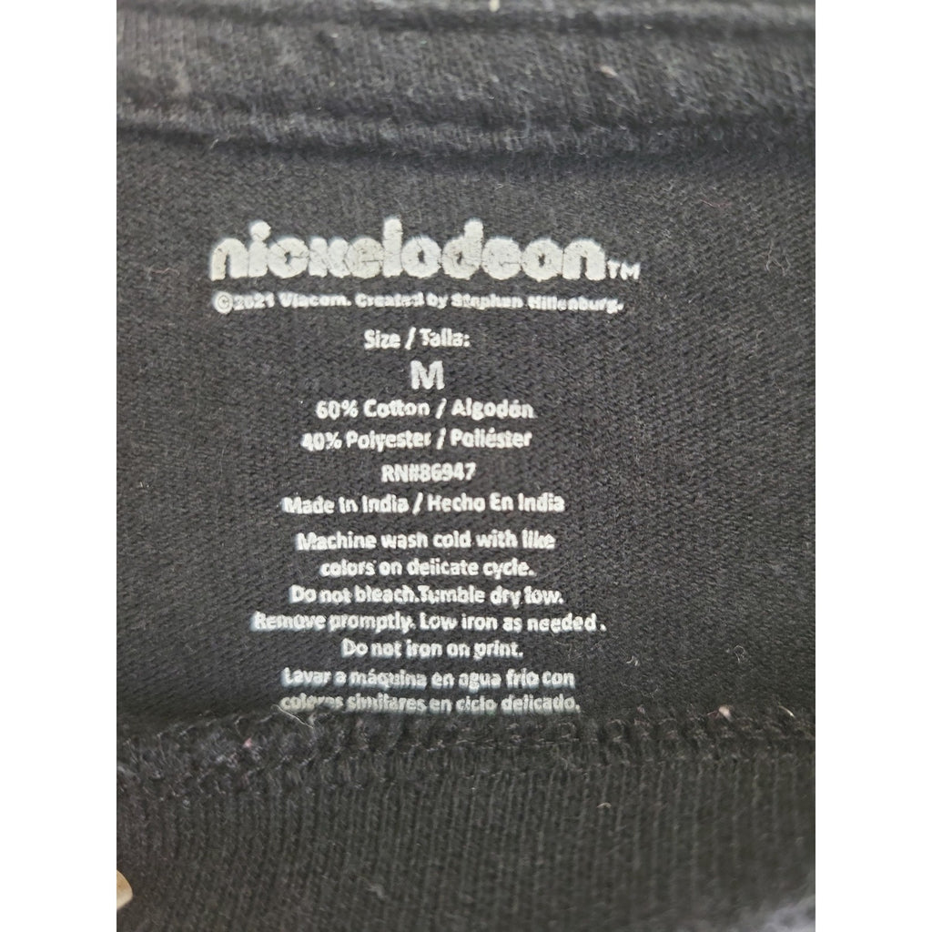 Nickelodeon Hey Arnold Black Tee Shirt Unisex Medium Cotton/polyester