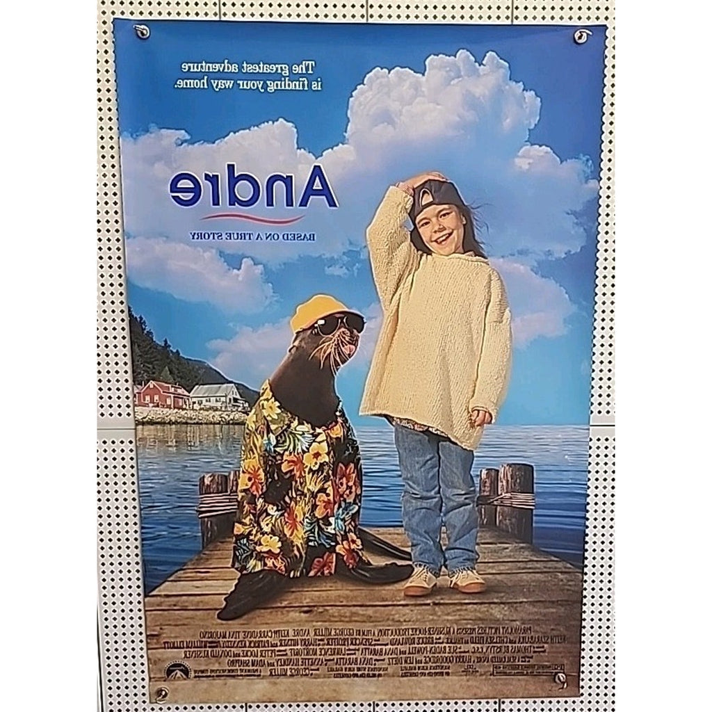 1994 Andre Movie Poster Double Sided Window 40x27