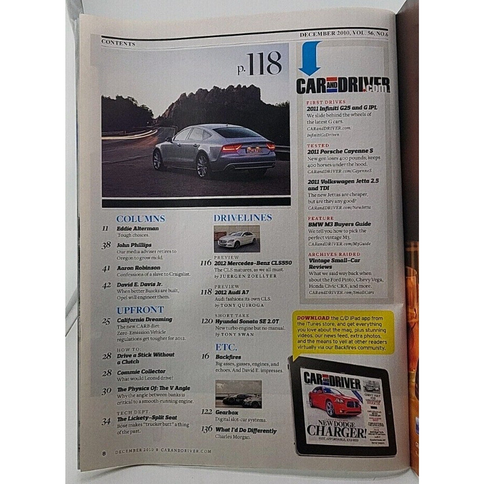 Car And Driver Magazine - December 2010 - Vol. 56 No. 6