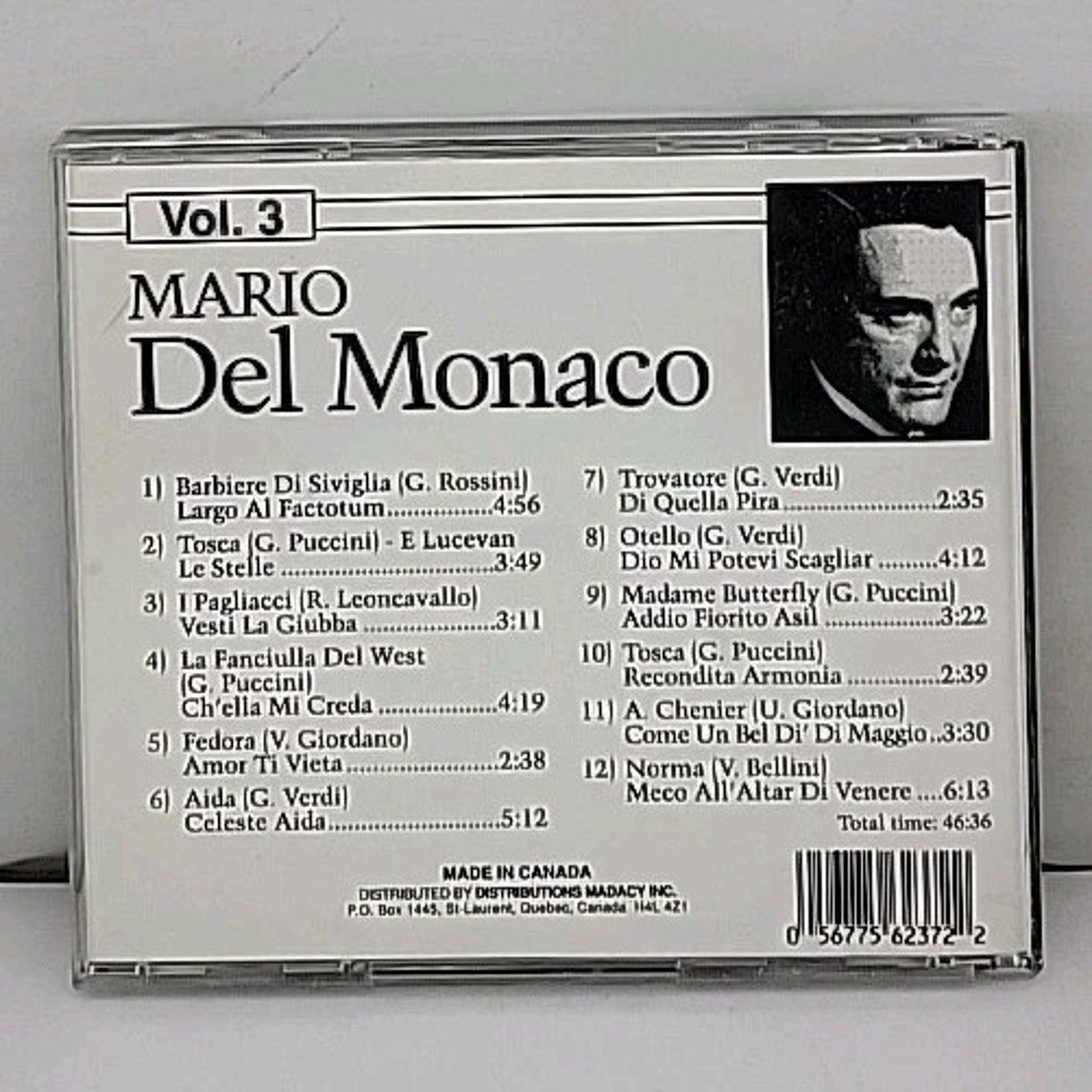 The Great Tenors, Vol. 3: Mario del Monaco (CD, Madacy)