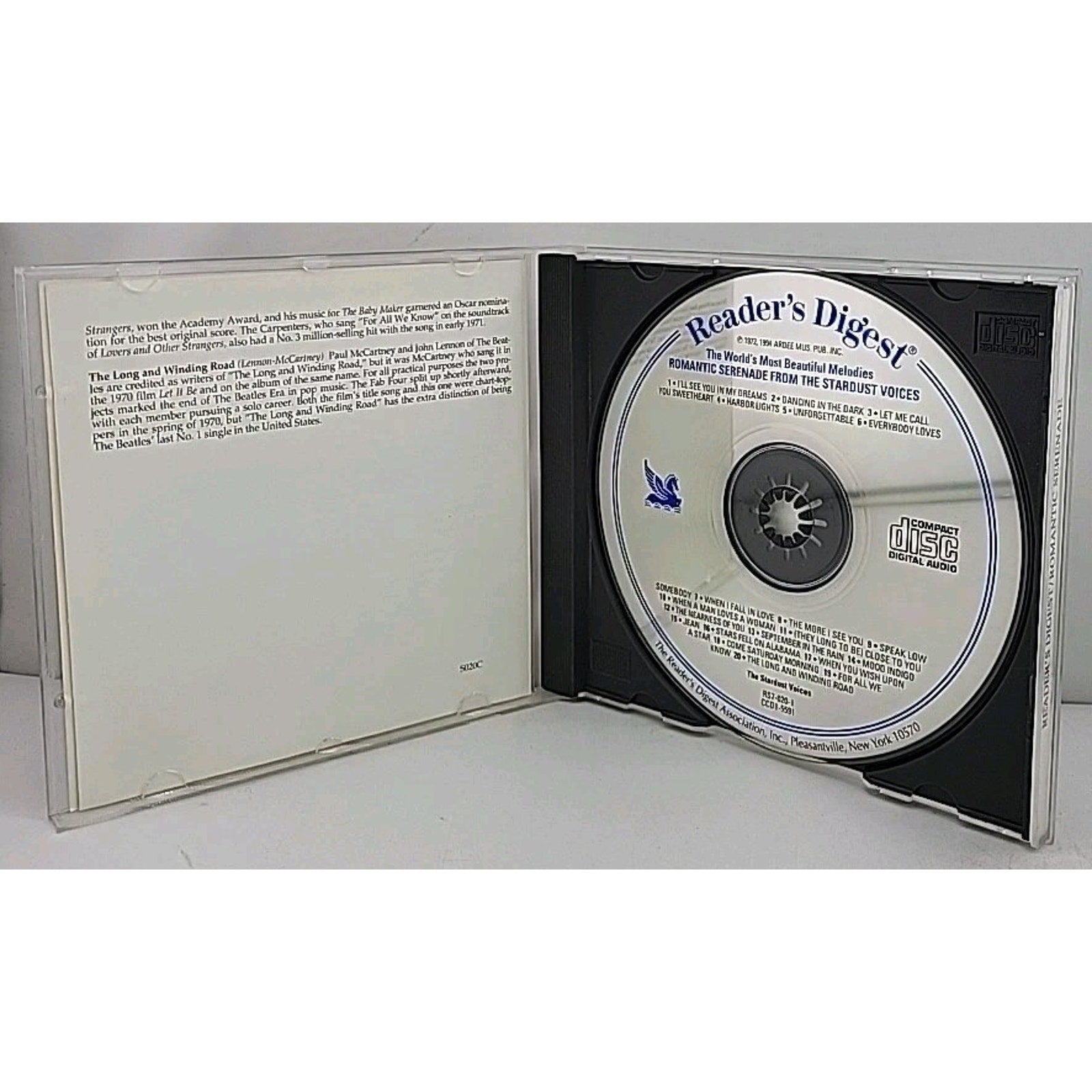 Romantic Serenade From The Stardust Voices, Reader's Digest, S020B, USA 1994 CD