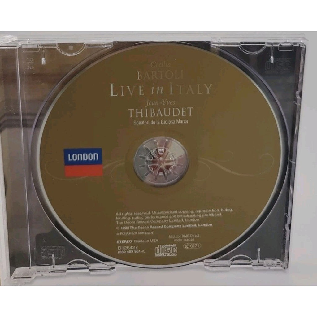 Live in Italy by Bartoli, Cecilia / Thibaudet / Sonatori De Gioiosa (CD, 1998)