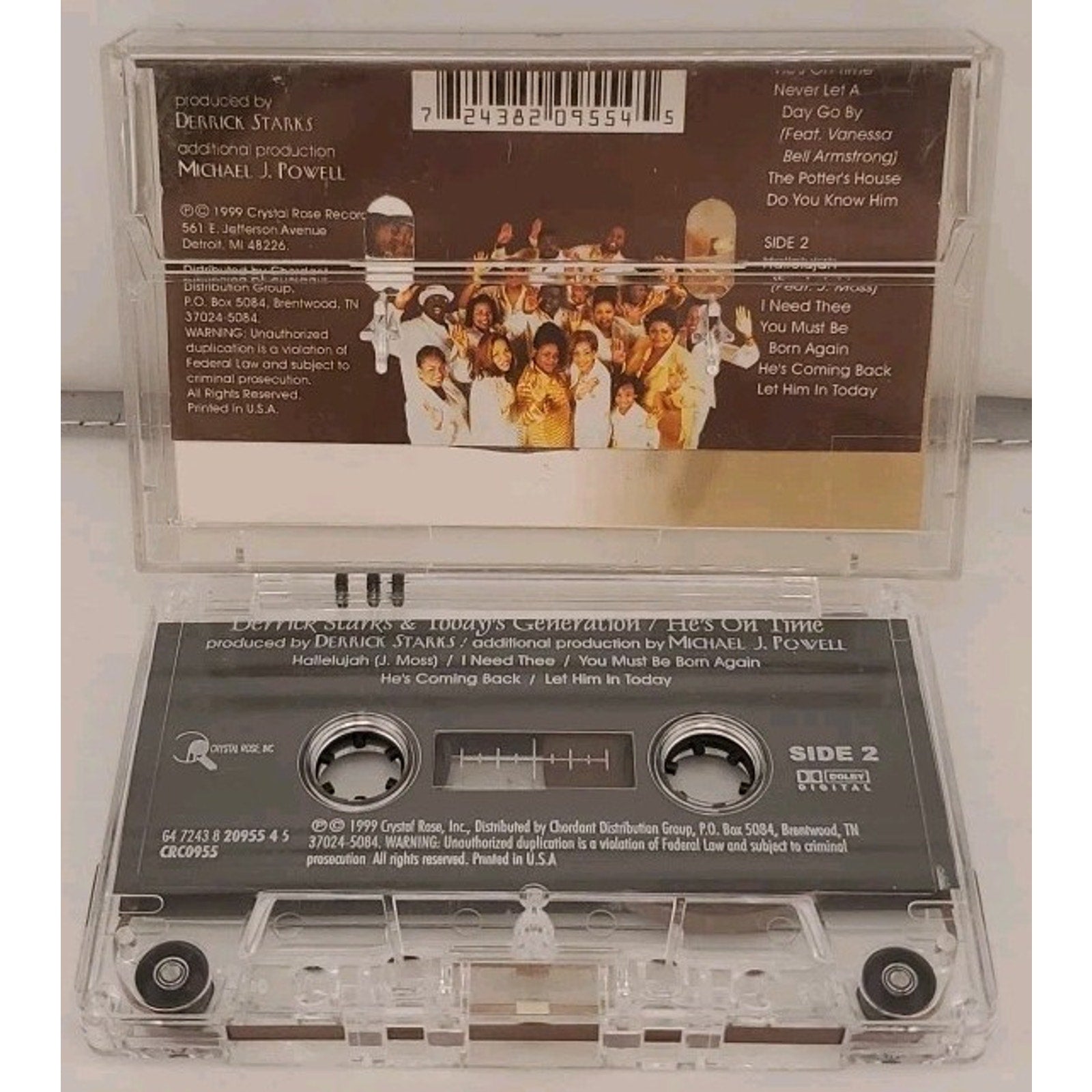 He's on Time by Derrick Starks/Derrick Starks & Today's Generation (Cassette)
