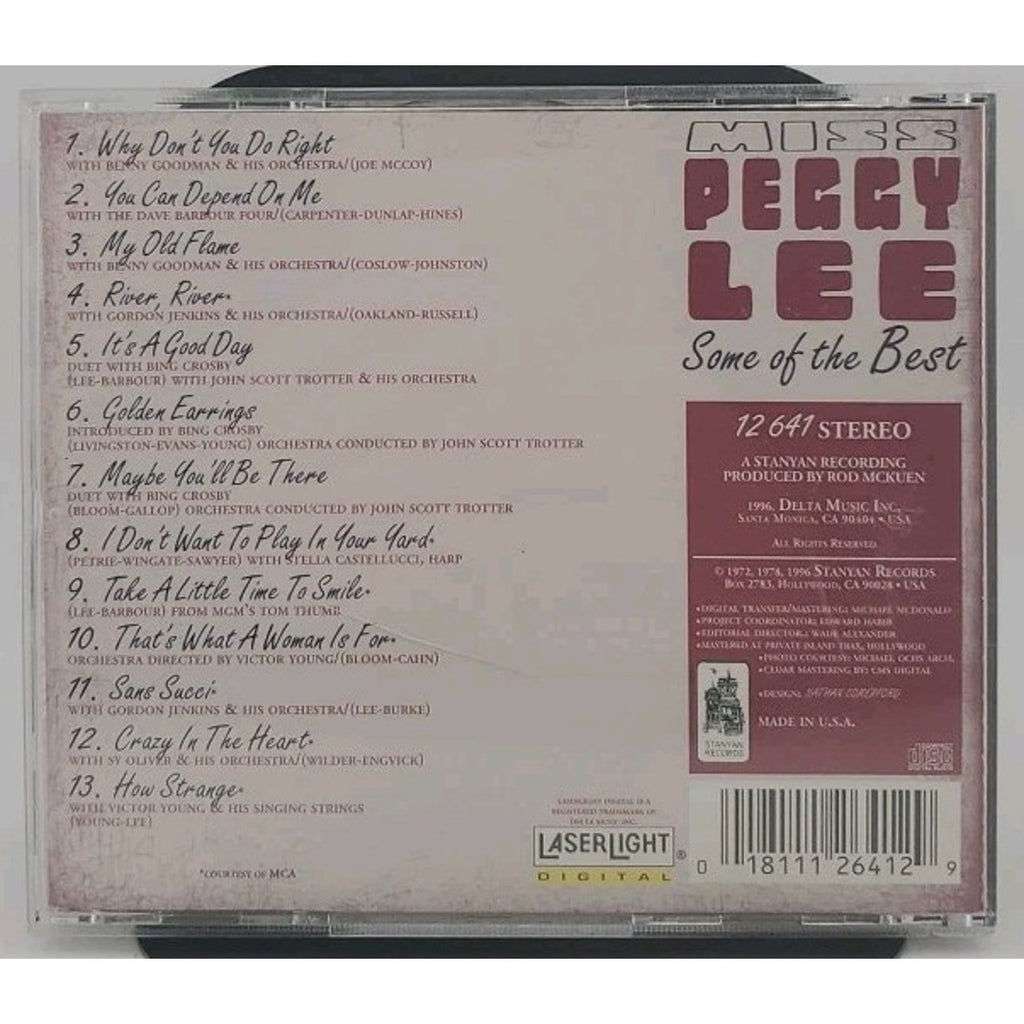 Some of the Best by Peggy Lee (Vocals) (CD, Sep-1996, Laserlight)