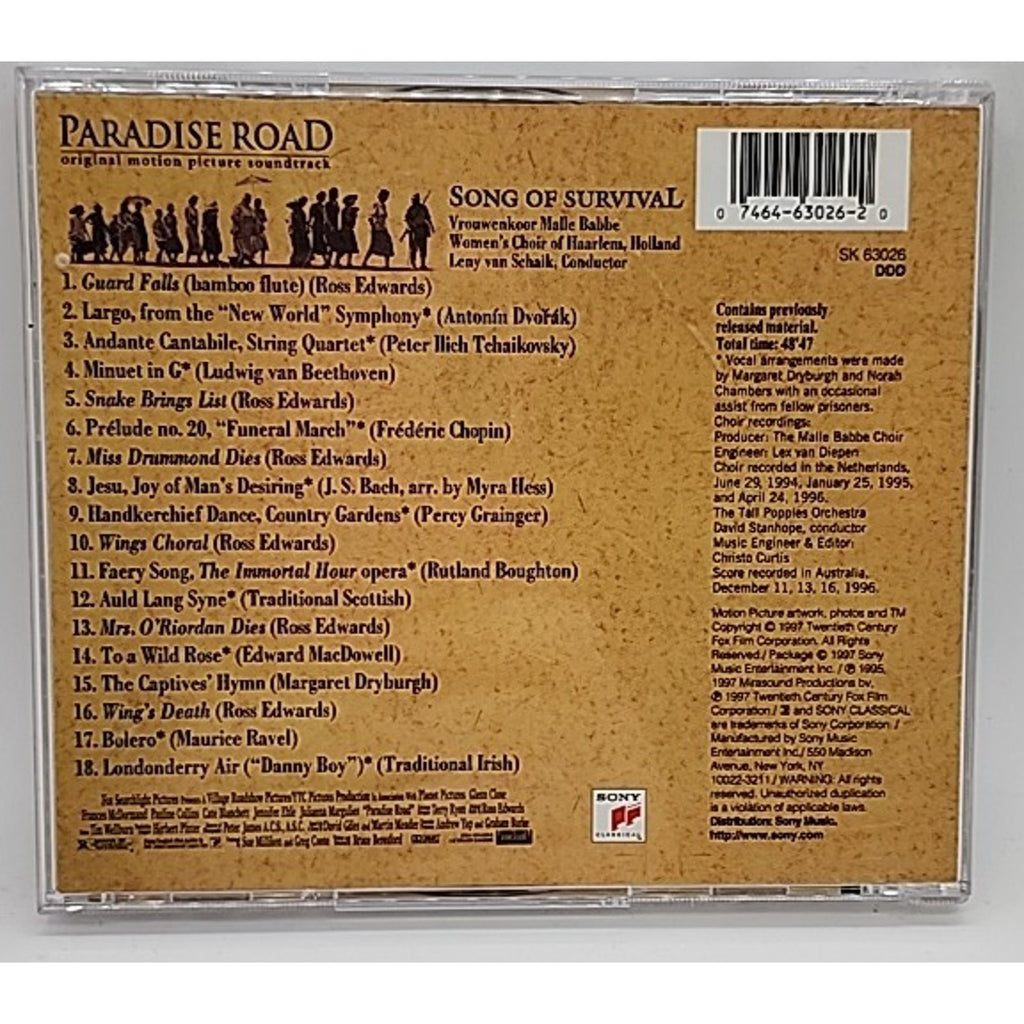 Soundtrack by Paradise Road / O.S.T. (CD, 1997)