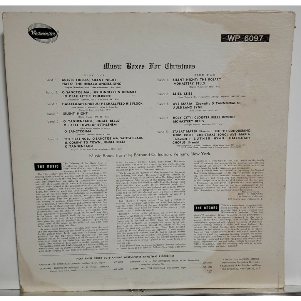 Various - Music Boxes For Christmas (Vinyl)