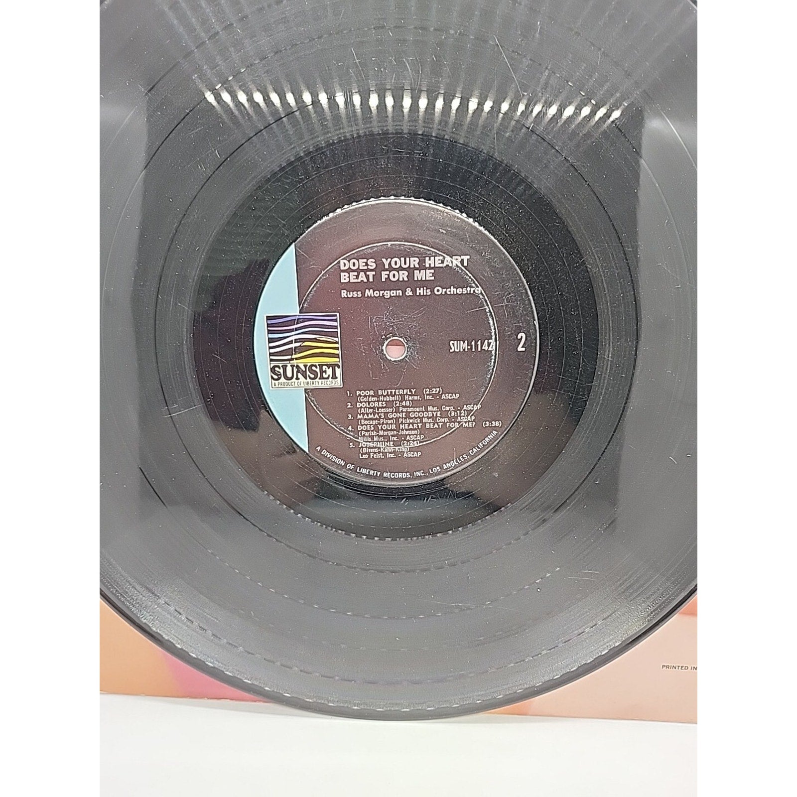 Russ Morgan "Does Your Heart Beat For Me" Sunset Records SUM 1142 (Record)