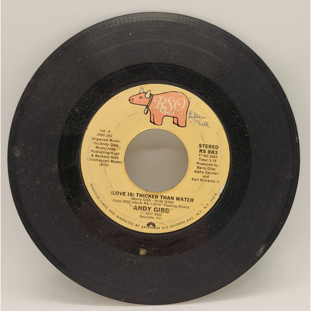 (Love Is) Thicker Than Water / Words and Music By Andy Gibb (Record) - RS 883