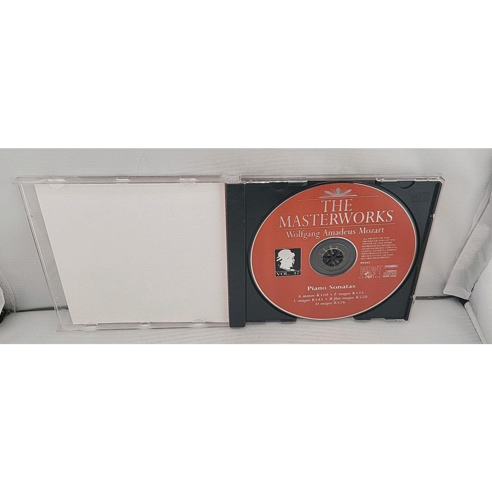 The Masterworks - Wolfgang Amadeus Mozart Vol. 37 Piano Sonatas CD