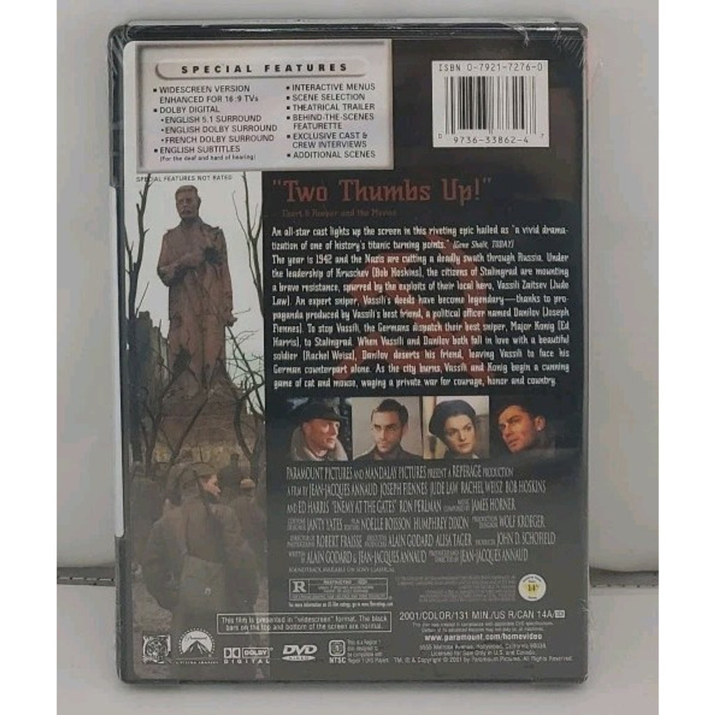 Enemy at the Gates (DVD, 2001) *Brand New*